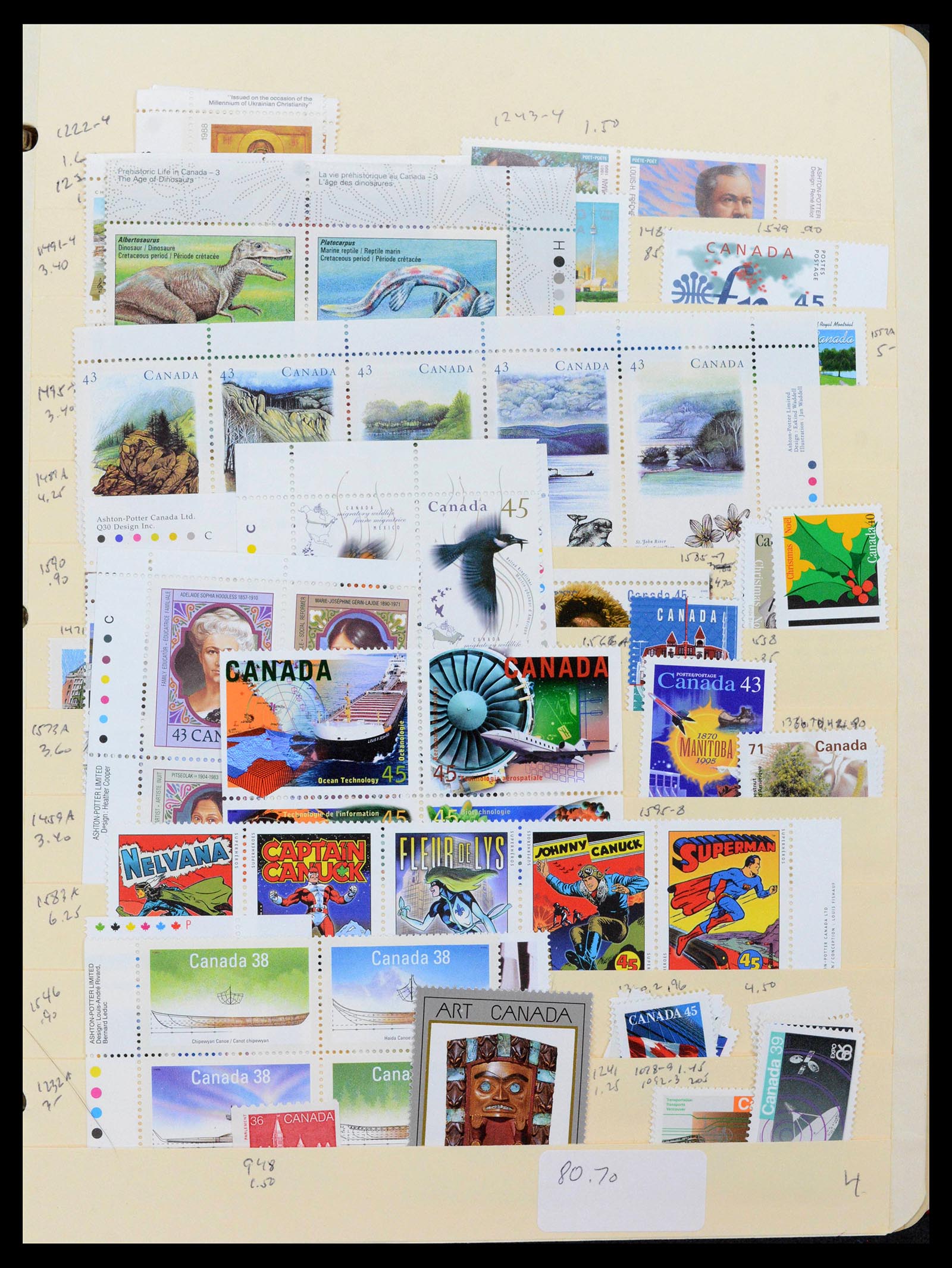 39184 0004 - Postzegelverzameling 39184 Engeland en koloniën 1950-2010.