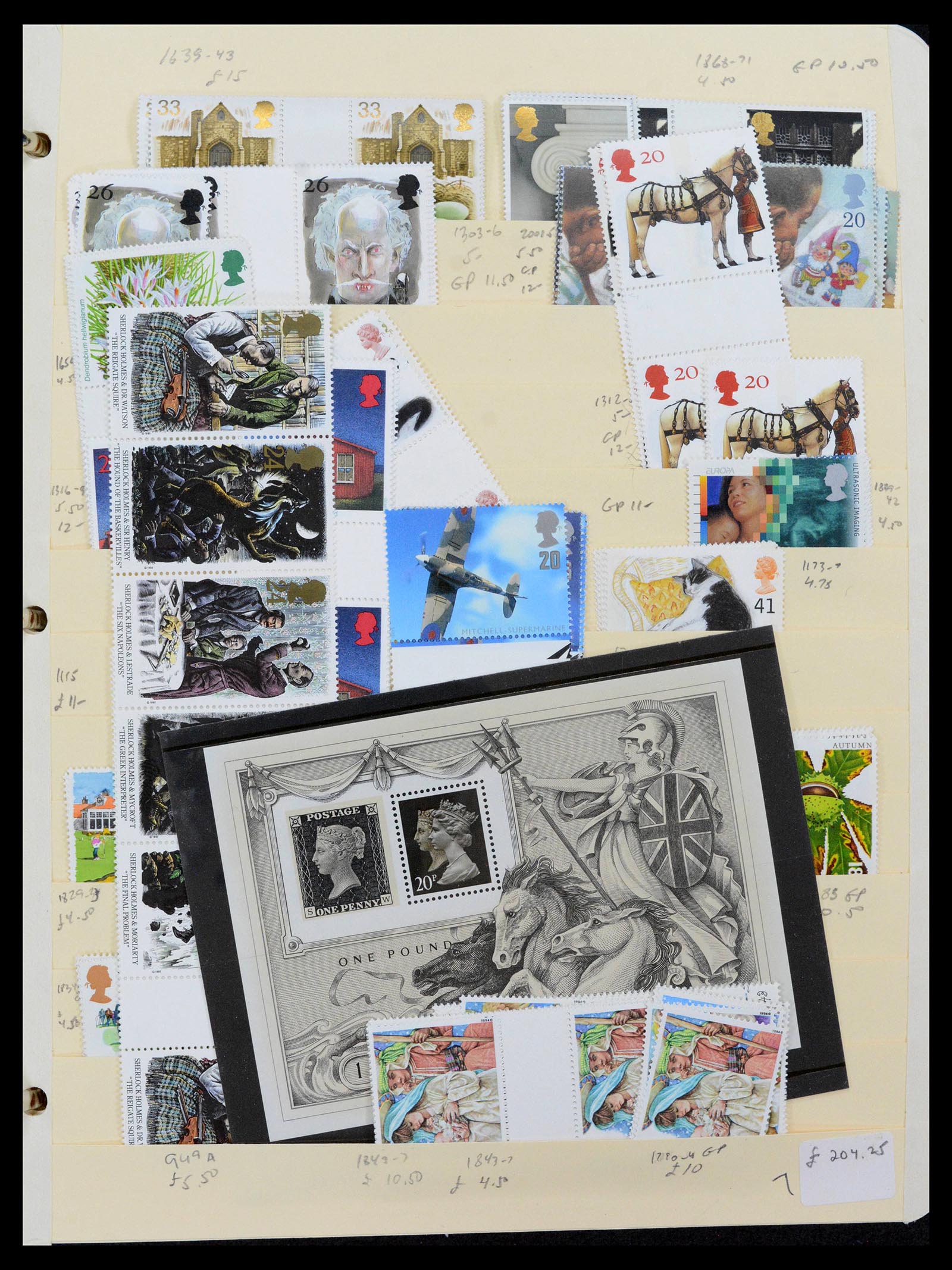 39184 0007 - Postzegelverzameling 39184 Engeland en koloniën 1950-2010.