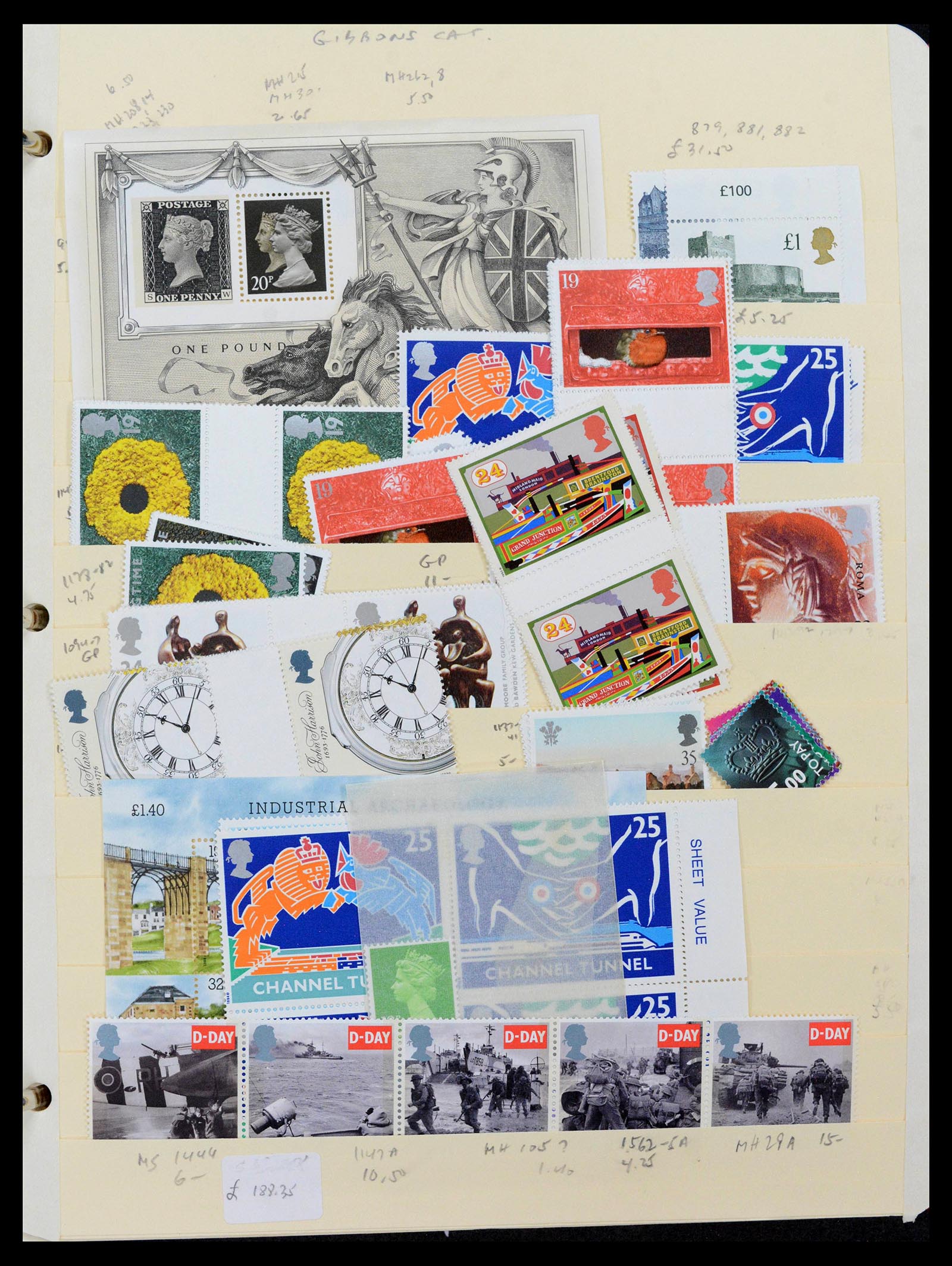 39184 0008 - Postzegelverzameling 39184 Engeland en koloniën 1950-2010.
