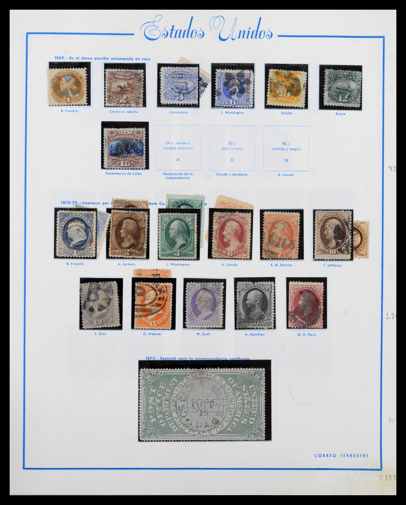 39190 0003 - Postzegelverzameling 39190 USA 1851-1975.
