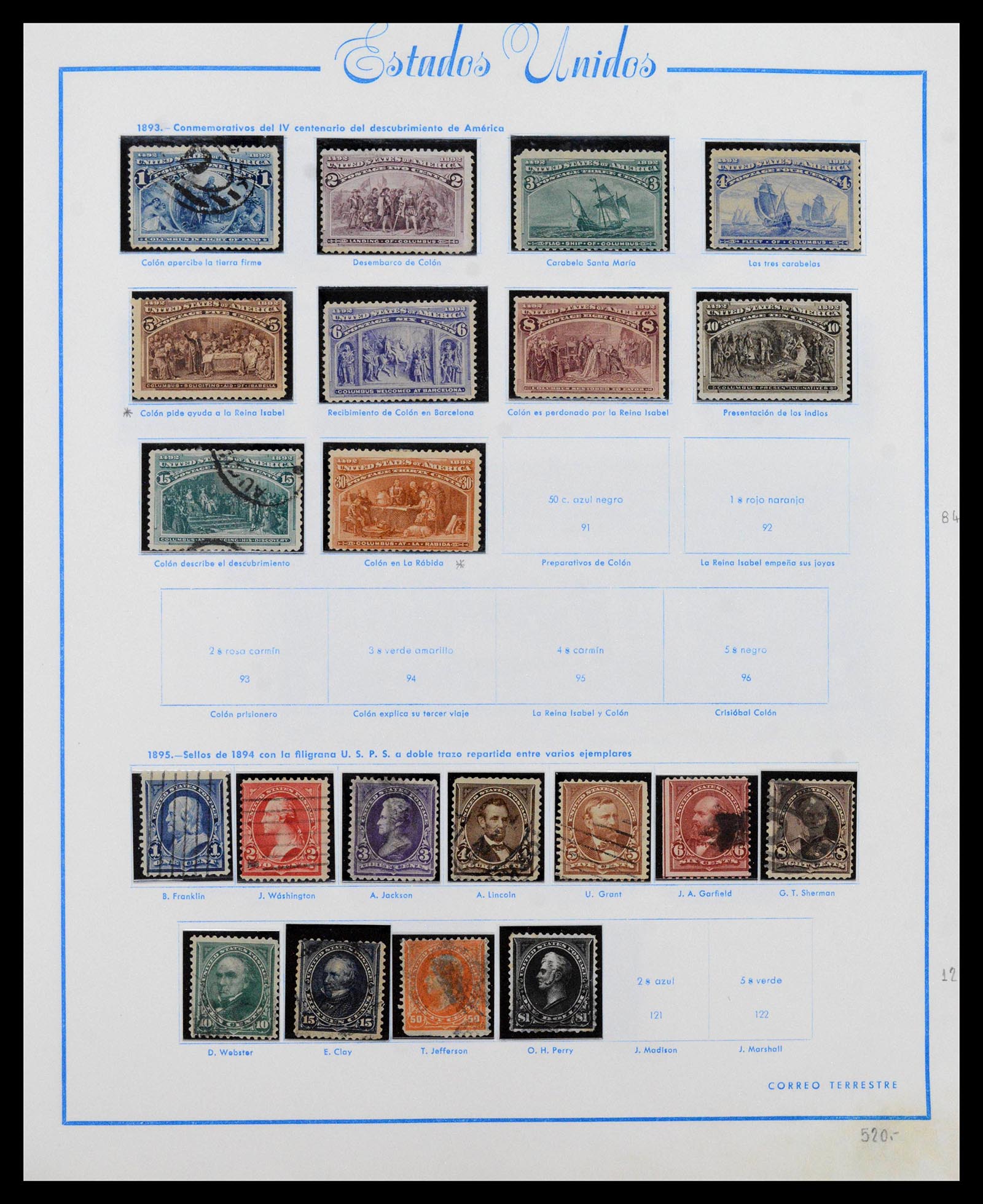 39190 0006 - Postzegelverzameling 39190 USA 1851-1975.
