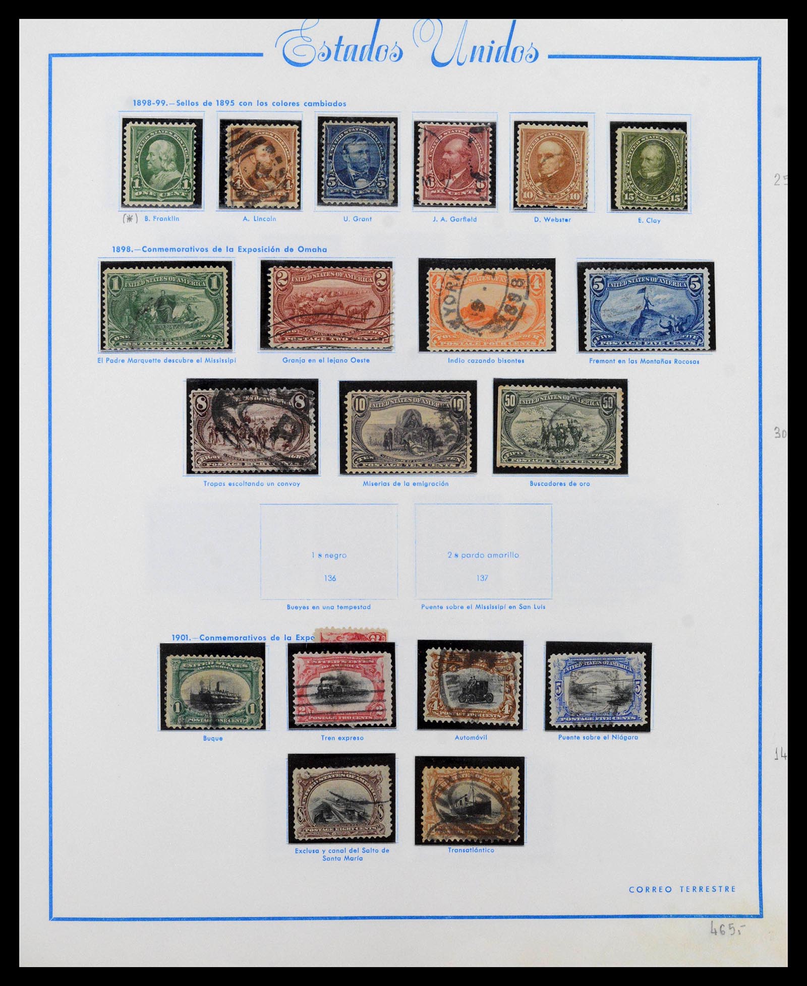 39190 0008 - Postzegelverzameling 39190 USA 1851-1975.