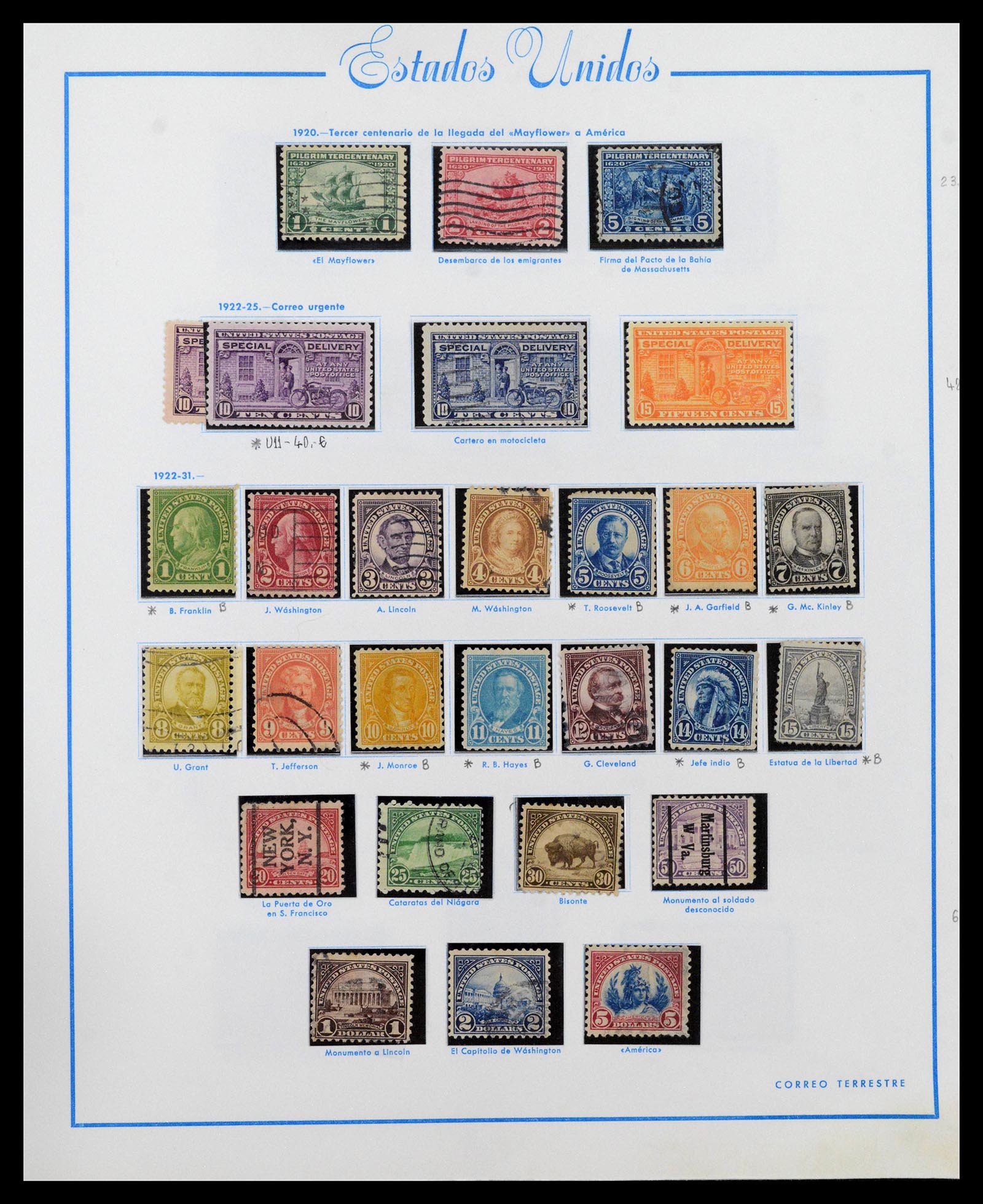 39190 0013 - Postzegelverzameling 39190 USA 1851-1975.