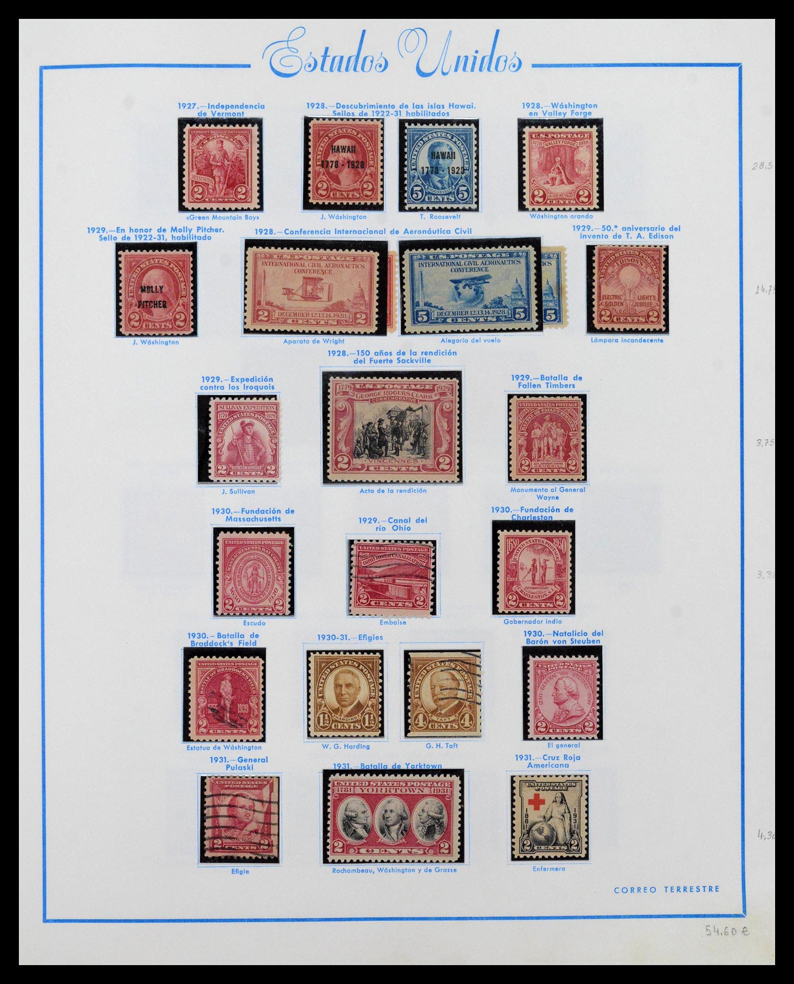 39190 0016 - Postzegelverzameling 39190 USA 1851-1975.