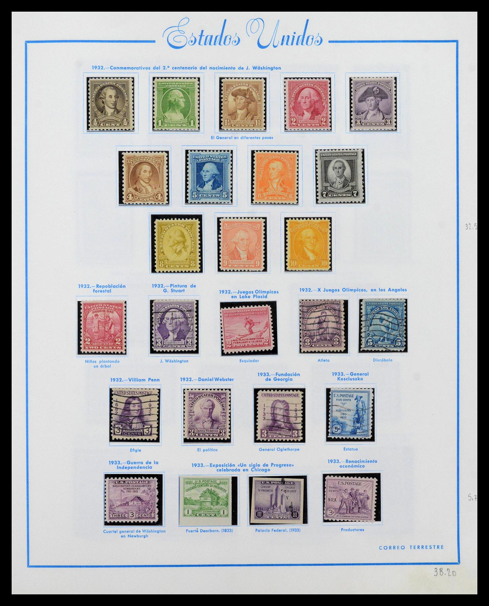 39190 0017 - Postzegelverzameling 39190 USA 1851-1975.