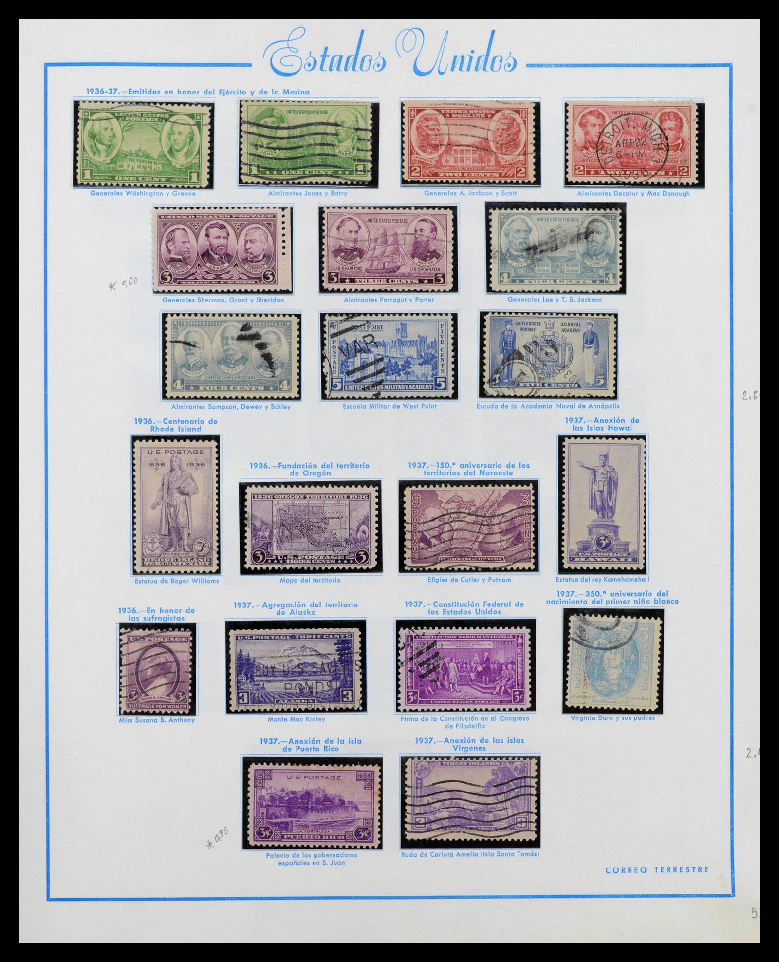 39190 0020 - Postzegelverzameling 39190 USA 1851-1975.