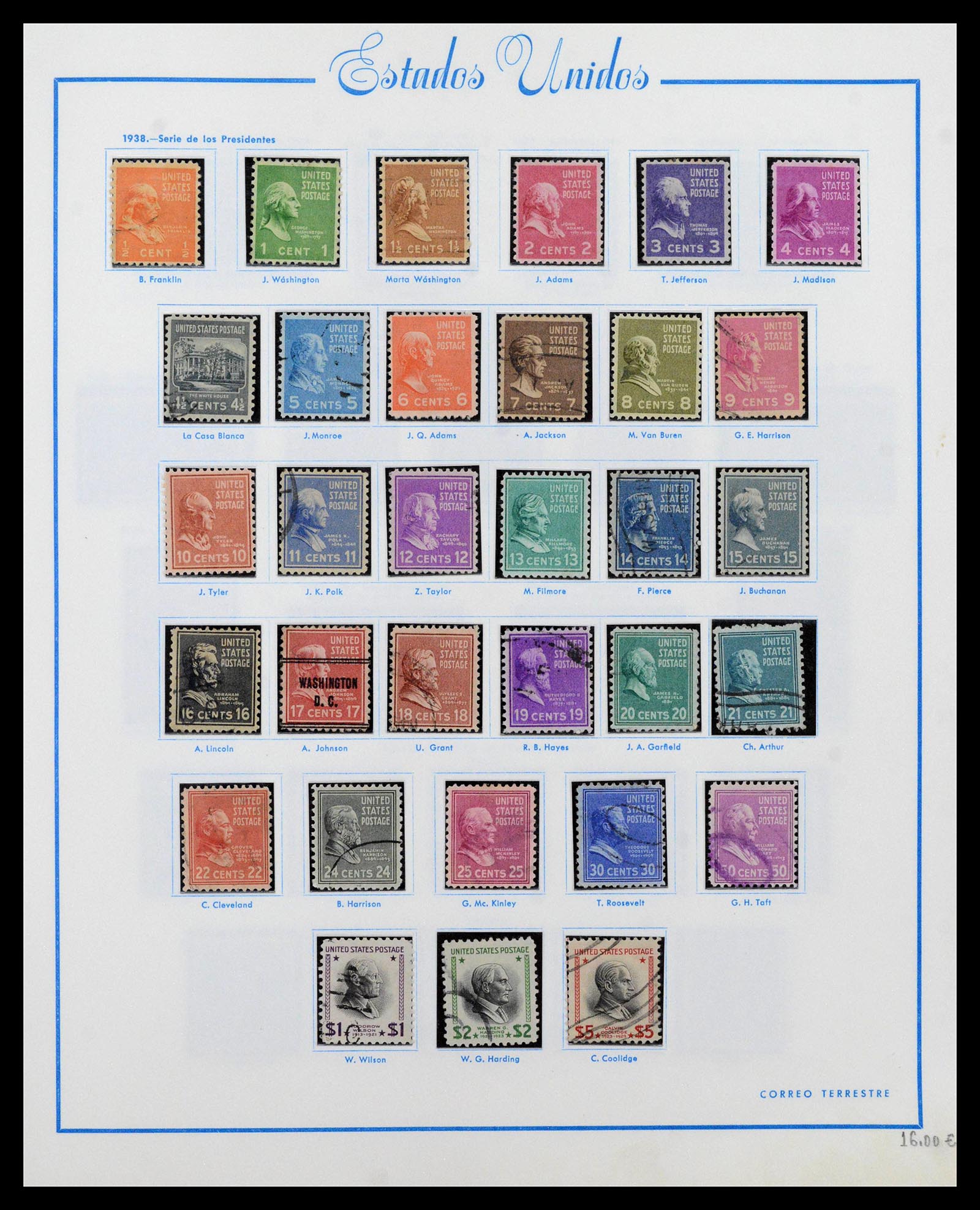 39190 0021 - Postzegelverzameling 39190 USA 1851-1975.