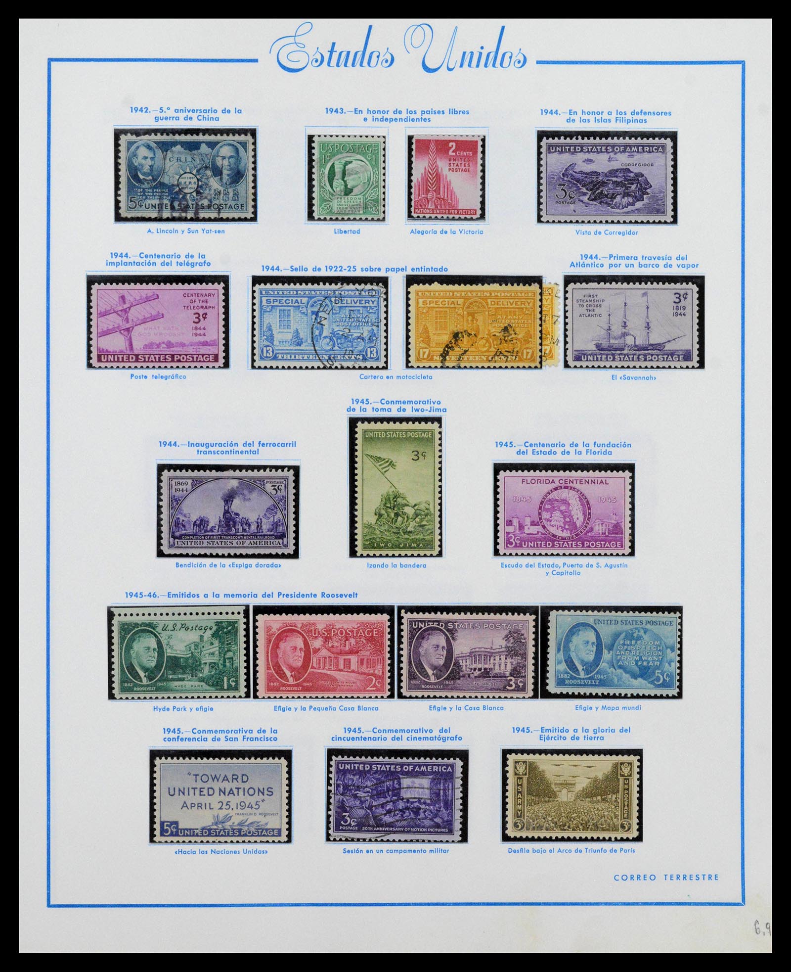 39190 0025 - Postzegelverzameling 39190 USA 1851-1975.