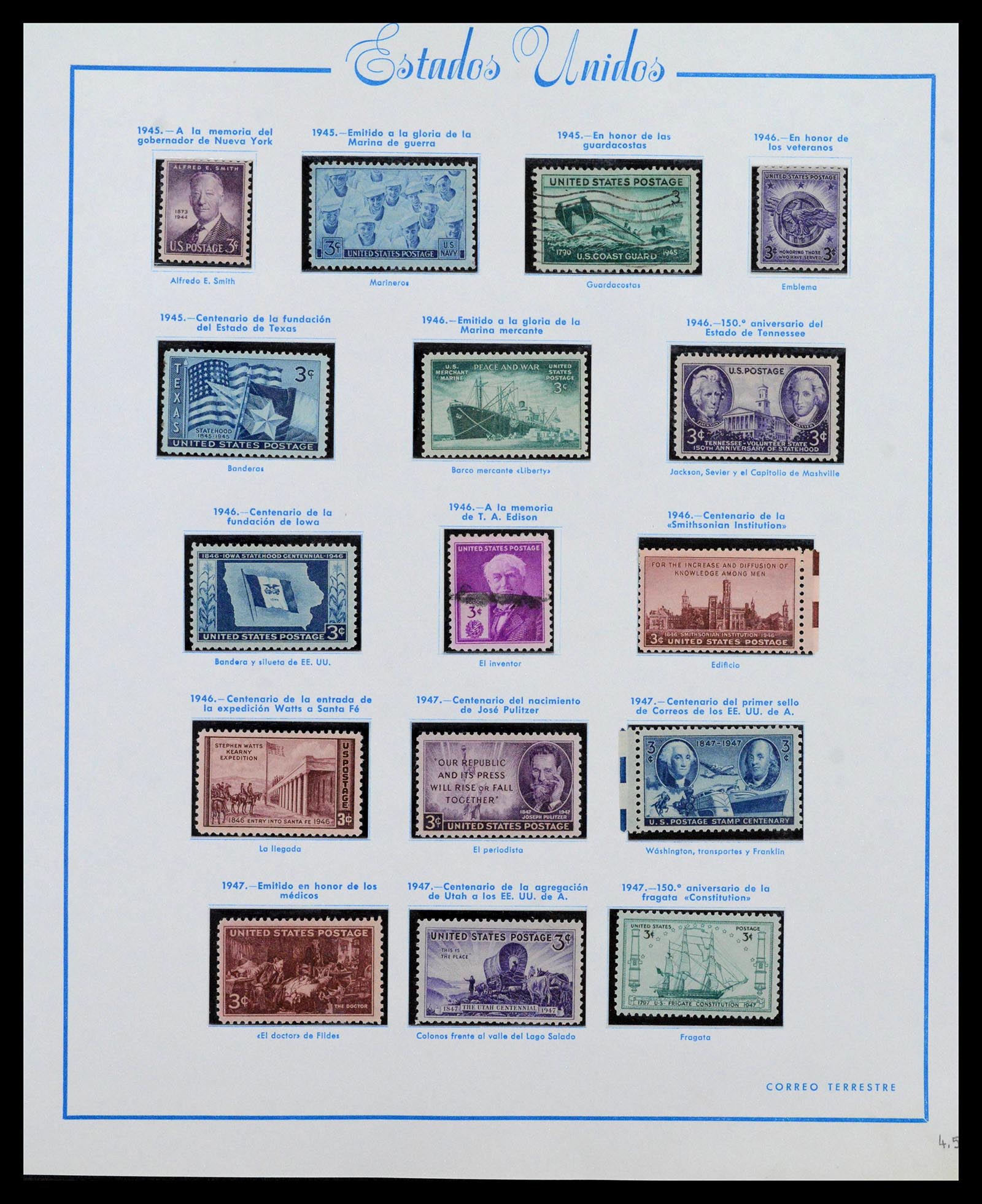 39190 0026 - Postzegelverzameling 39190 USA 1851-1975.