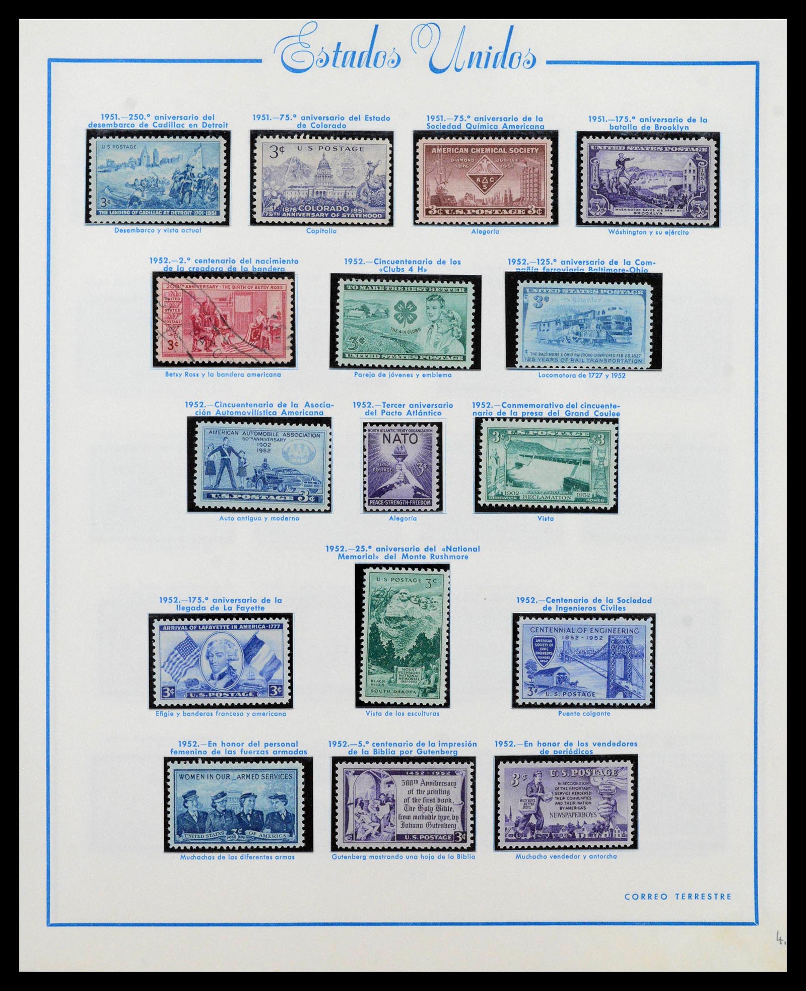 39190 0030 - Postzegelverzameling 39190 USA 1851-1975.
