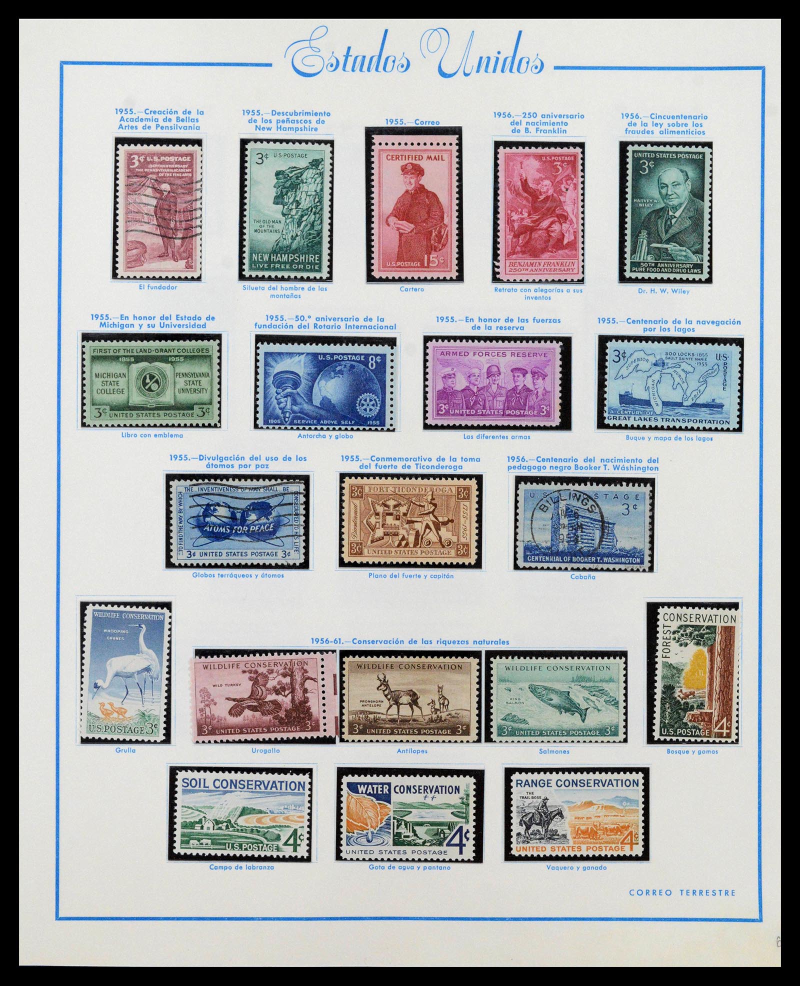 39190 0033 - Postzegelverzameling 39190 USA 1851-1975.