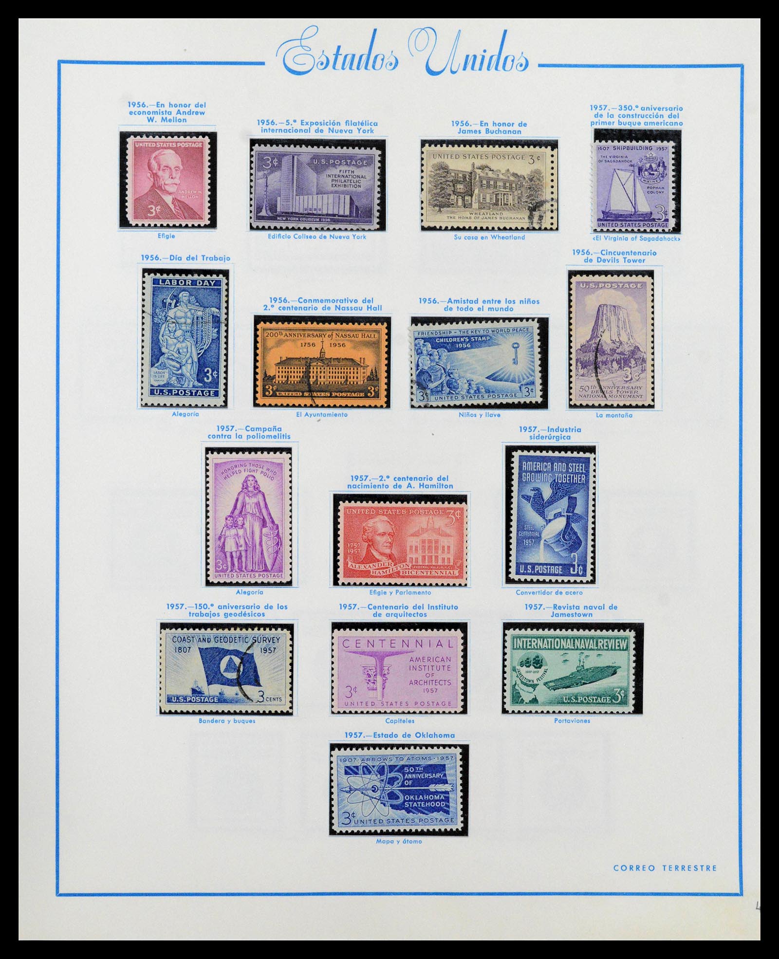 39190 0034 - Postzegelverzameling 39190 USA 1851-1975.