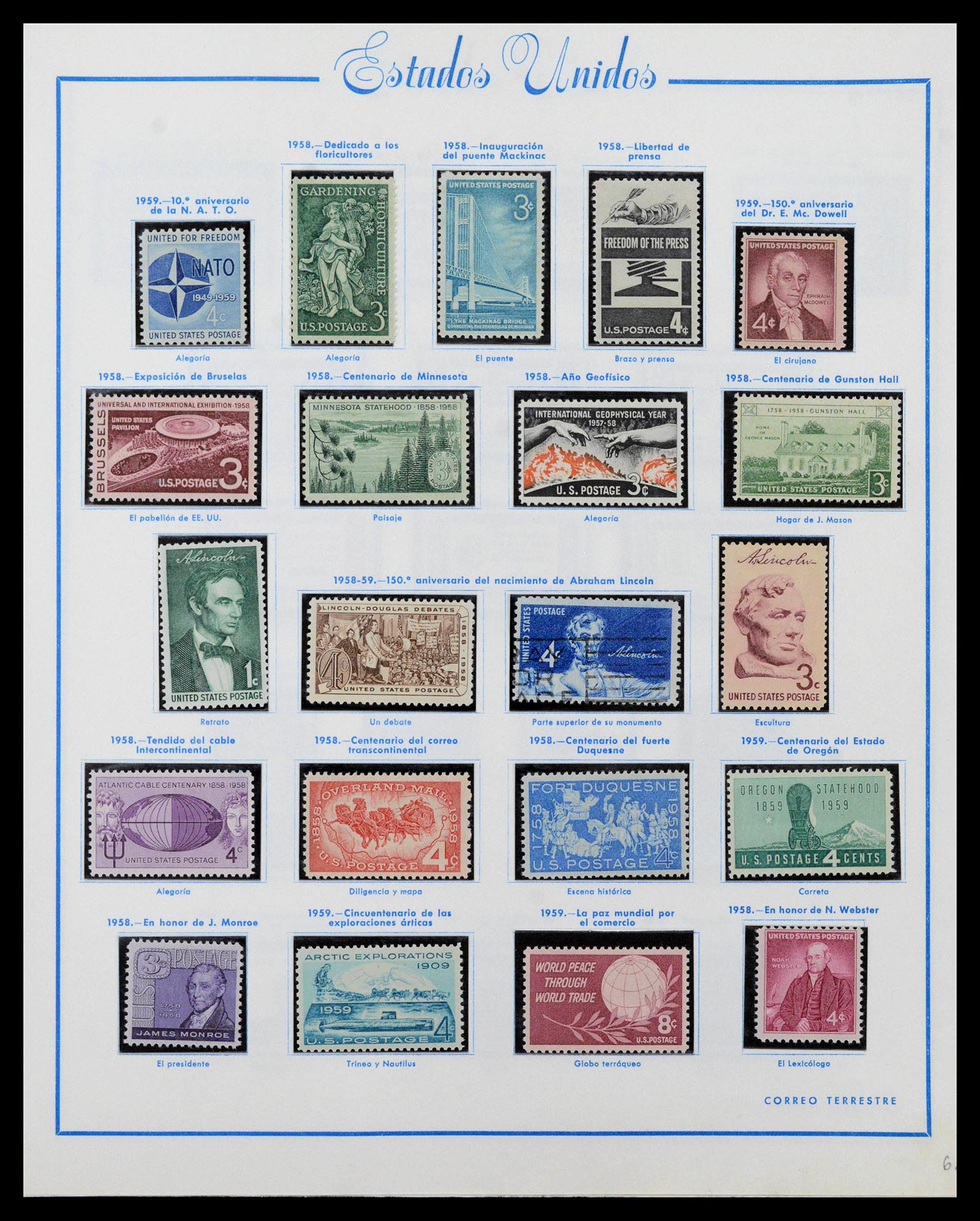 39190 0036 - Postzegelverzameling 39190 USA 1851-1975.