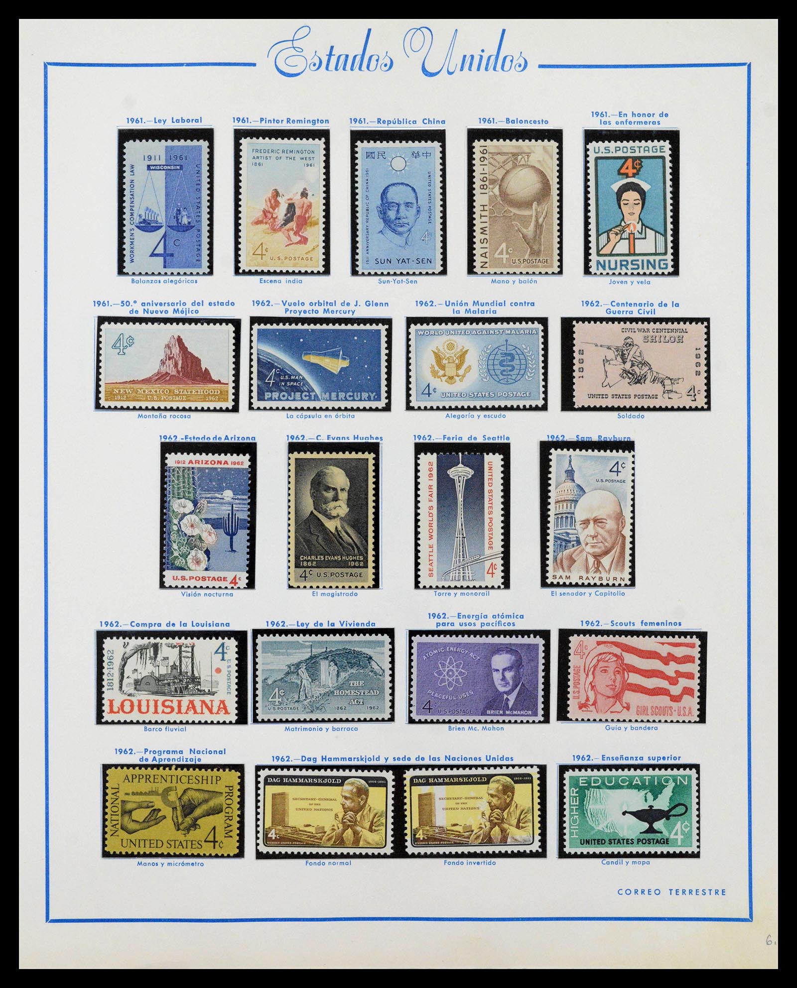 39190 0039 - Postzegelverzameling 39190 USA 1851-1975.
