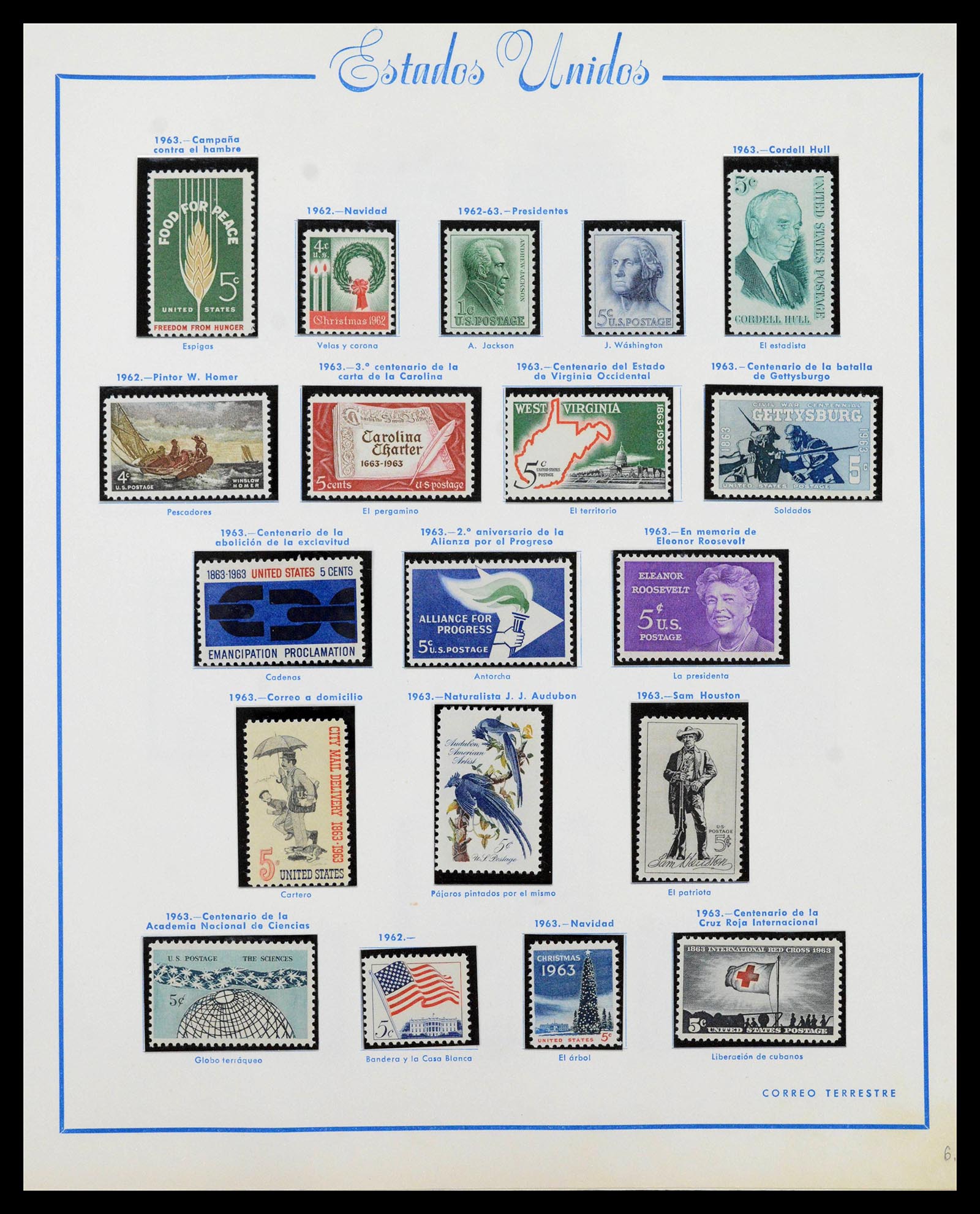 39190 0040 - Postzegelverzameling 39190 USA 1851-1975.