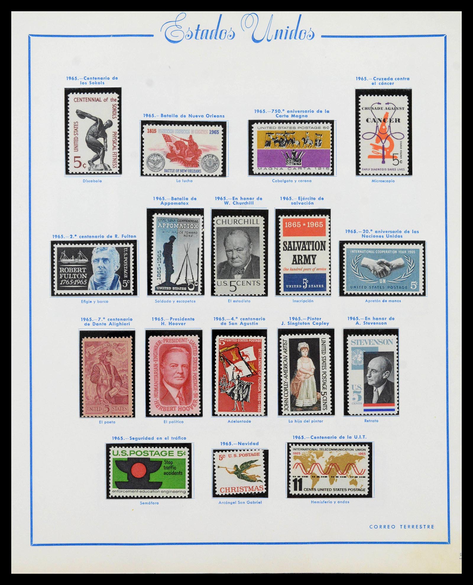 39190 0042 - Postzegelverzameling 39190 USA 1851-1975.