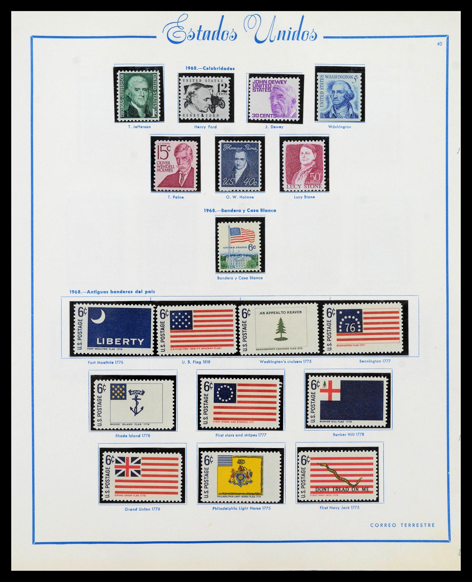 39190 0045 - Postzegelverzameling 39190 USA 1851-1975.