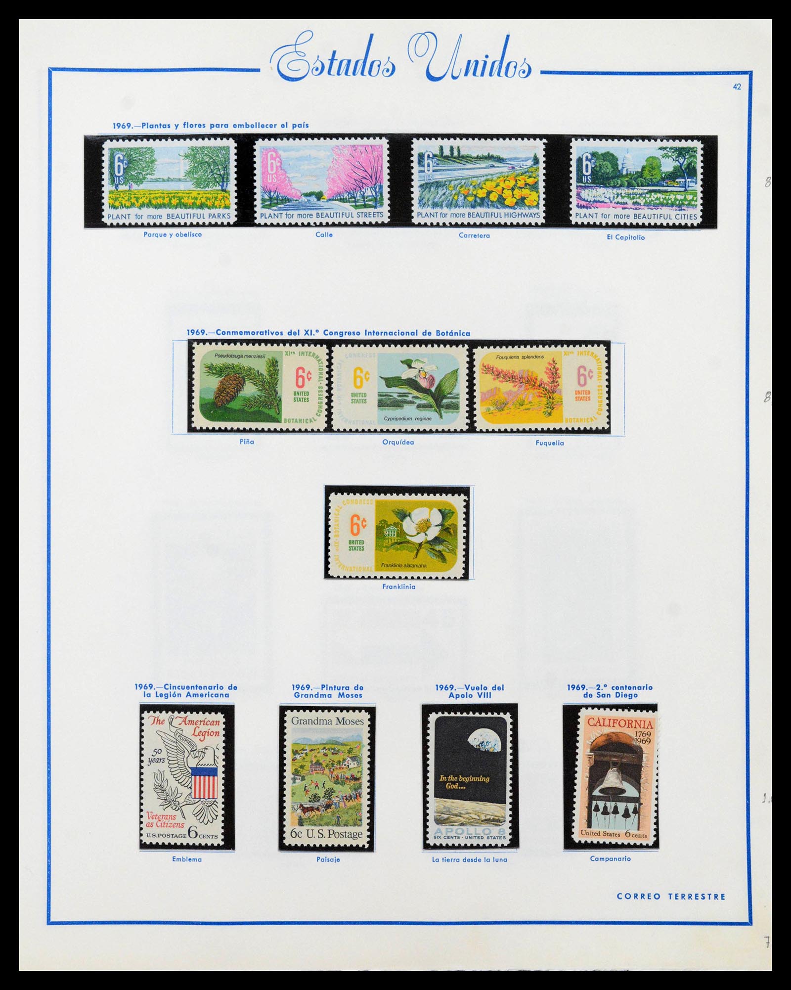39190 0047 - Postzegelverzameling 39190 USA 1851-1975.