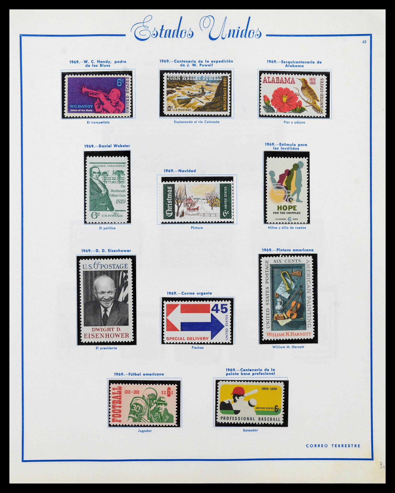 39190 0048 - Postzegelverzameling 39190 USA 1851-1975.