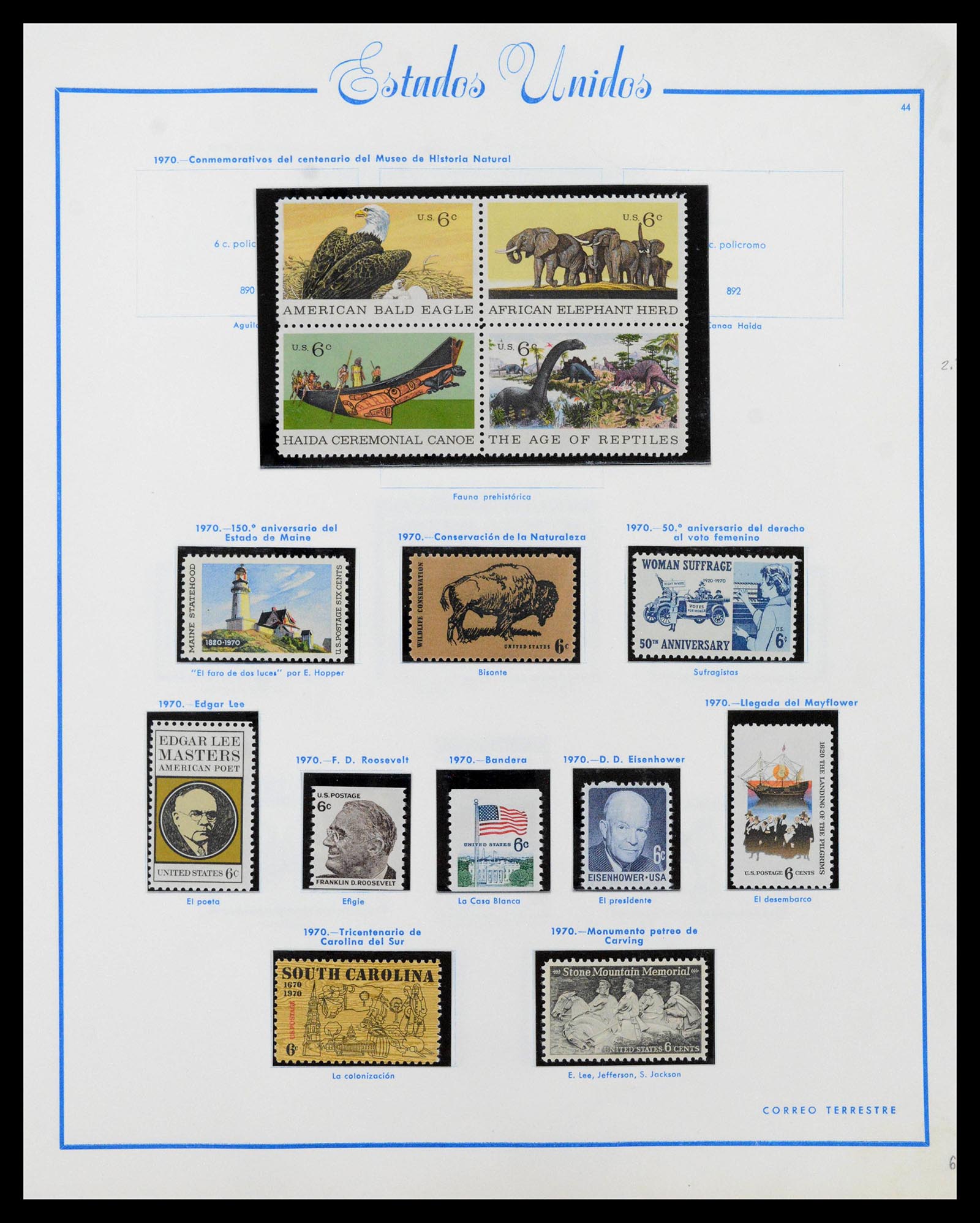 39190 0049 - Postzegelverzameling 39190 USA 1851-1975.