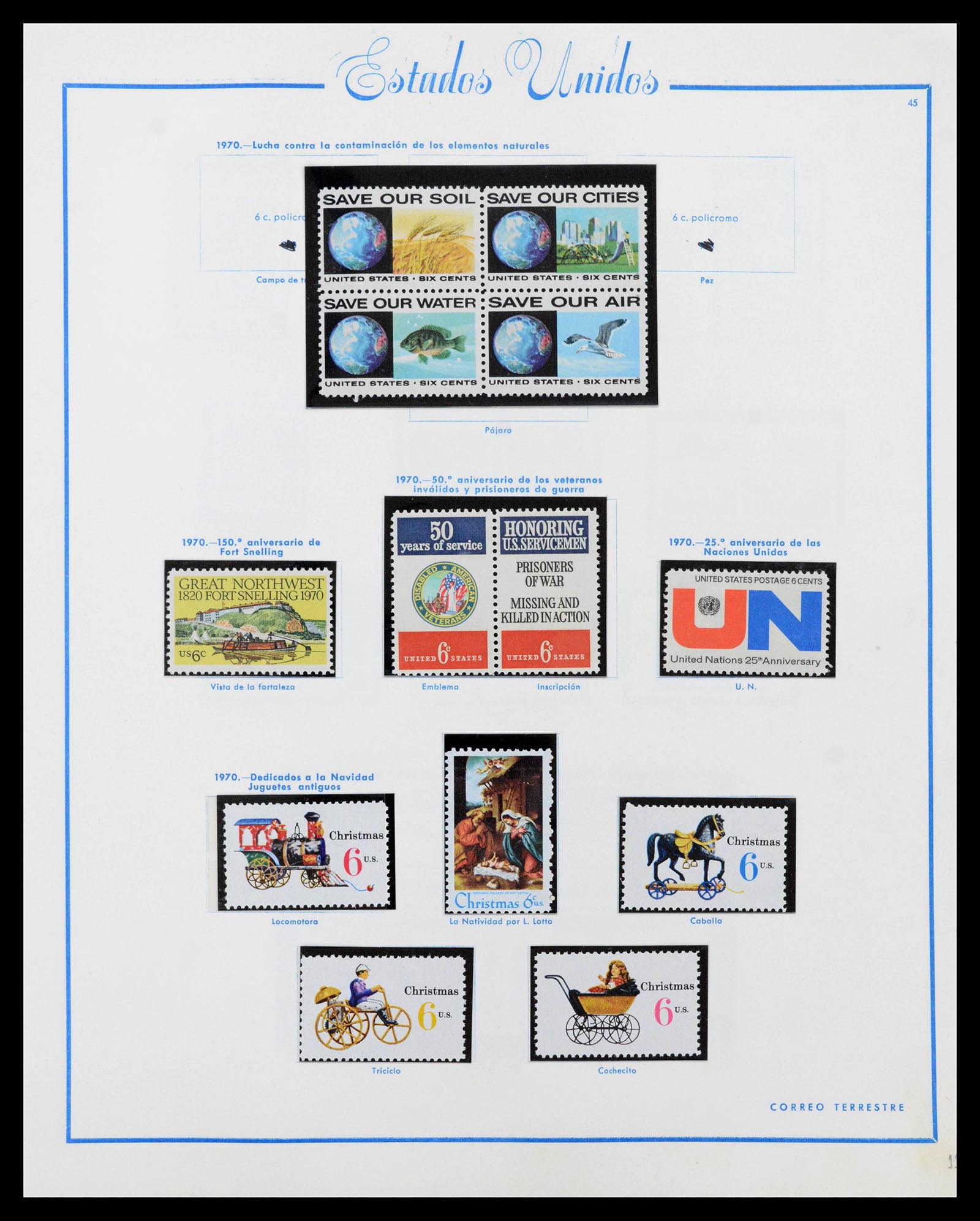 39190 0050 - Postzegelverzameling 39190 USA 1851-1975.