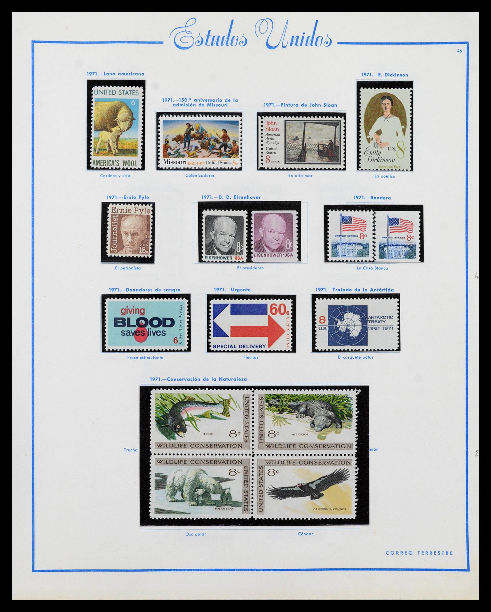 39190 0051 - Postzegelverzameling 39190 USA 1851-1975.