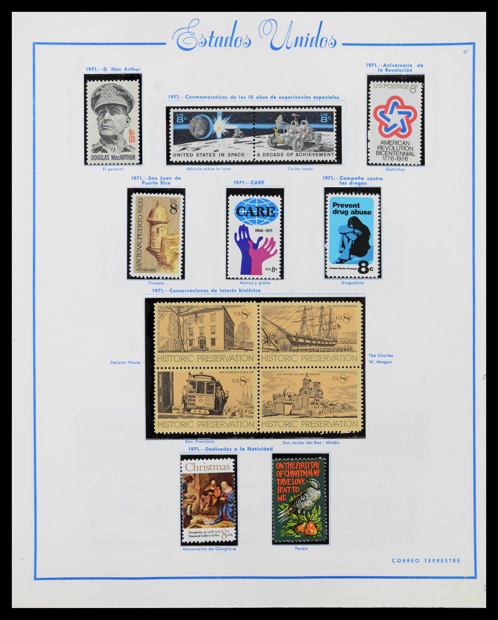39190 0052 - Postzegelverzameling 39190 USA 1851-1975.