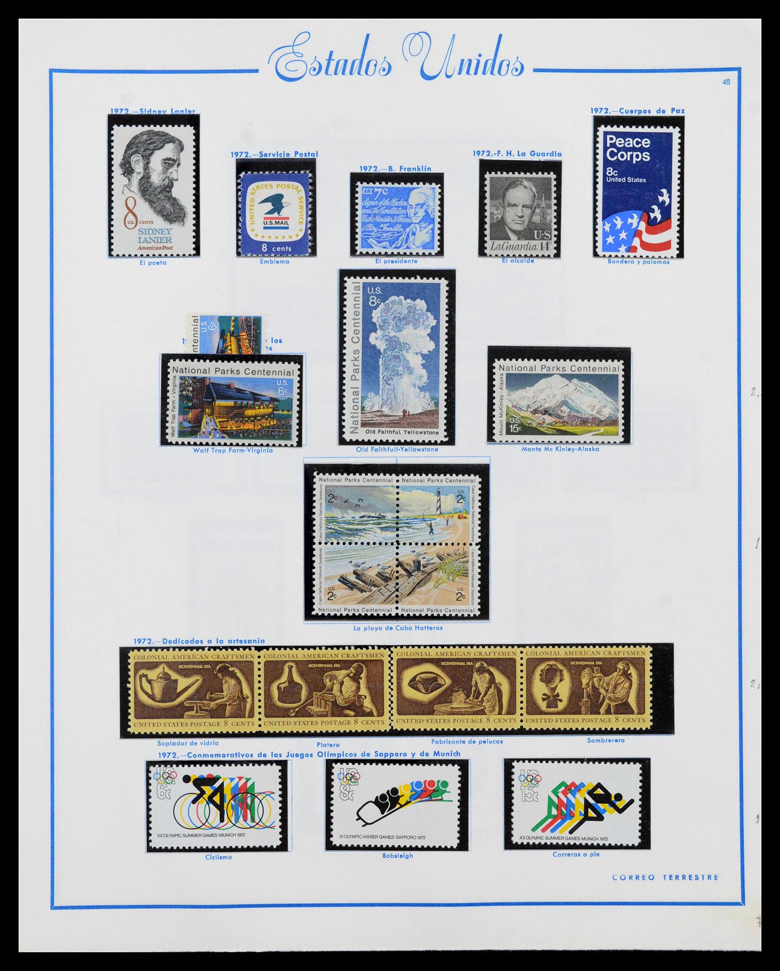 39190 0053 - Postzegelverzameling 39190 USA 1851-1975.