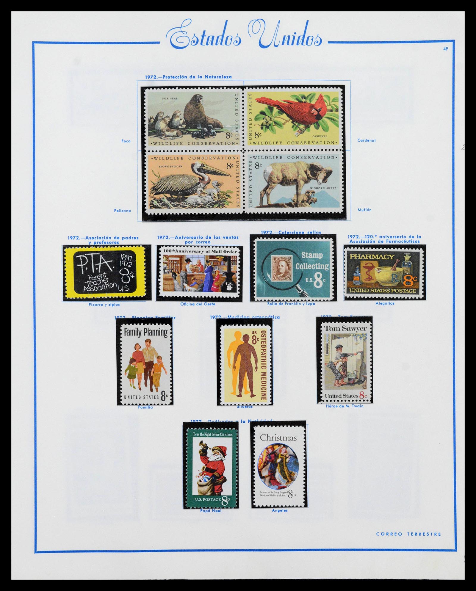 39190 0054 - Postzegelverzameling 39190 USA 1851-1975.