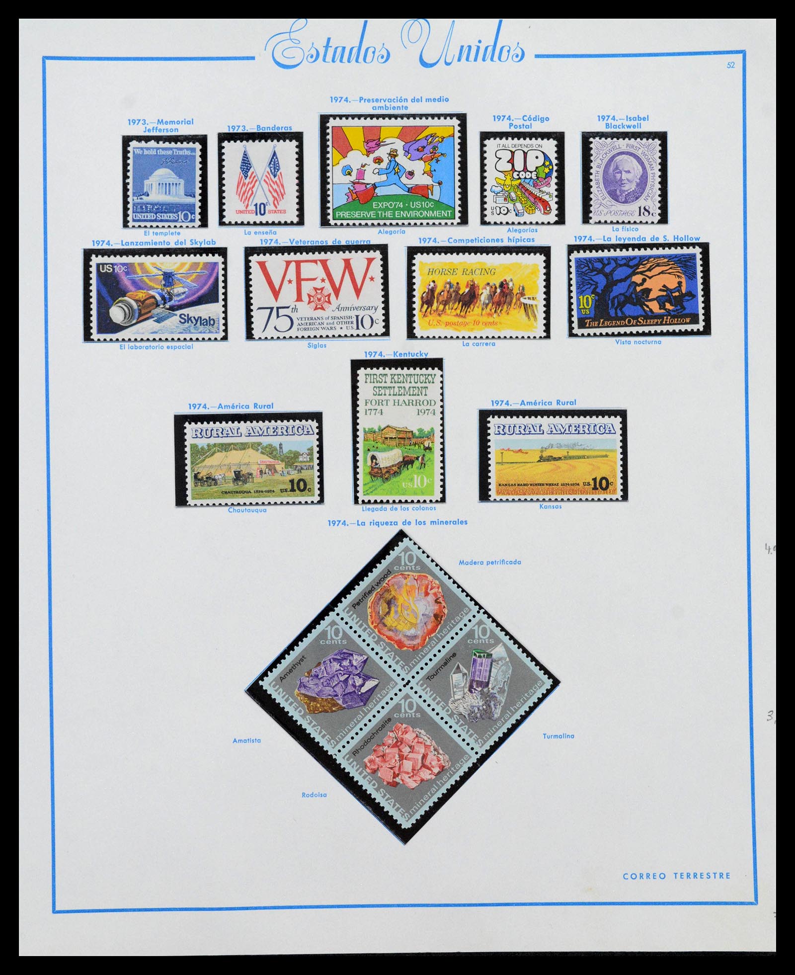 39190 0057 - Postzegelverzameling 39190 USA 1851-1975.