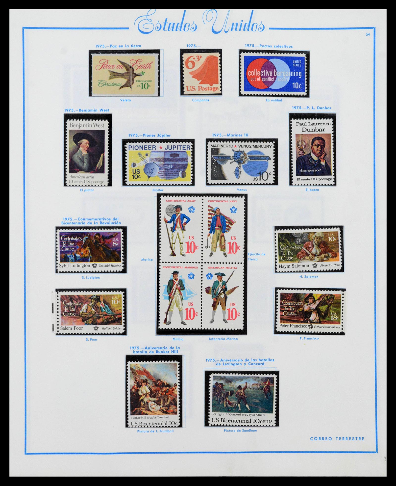 39190 0059 - Postzegelverzameling 39190 USA 1851-1975.