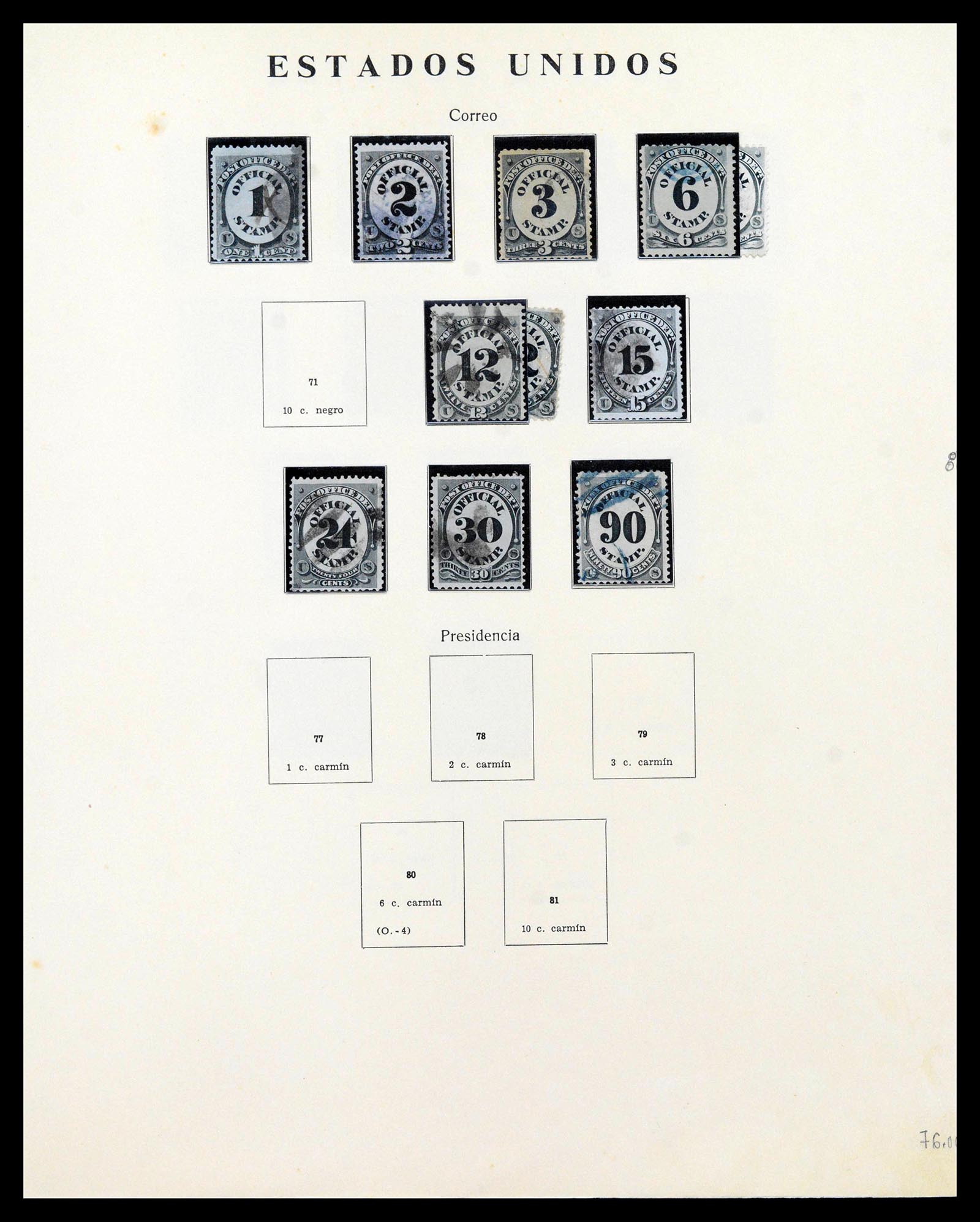 39190 0081 - Postzegelverzameling 39190 USA 1851-1975.