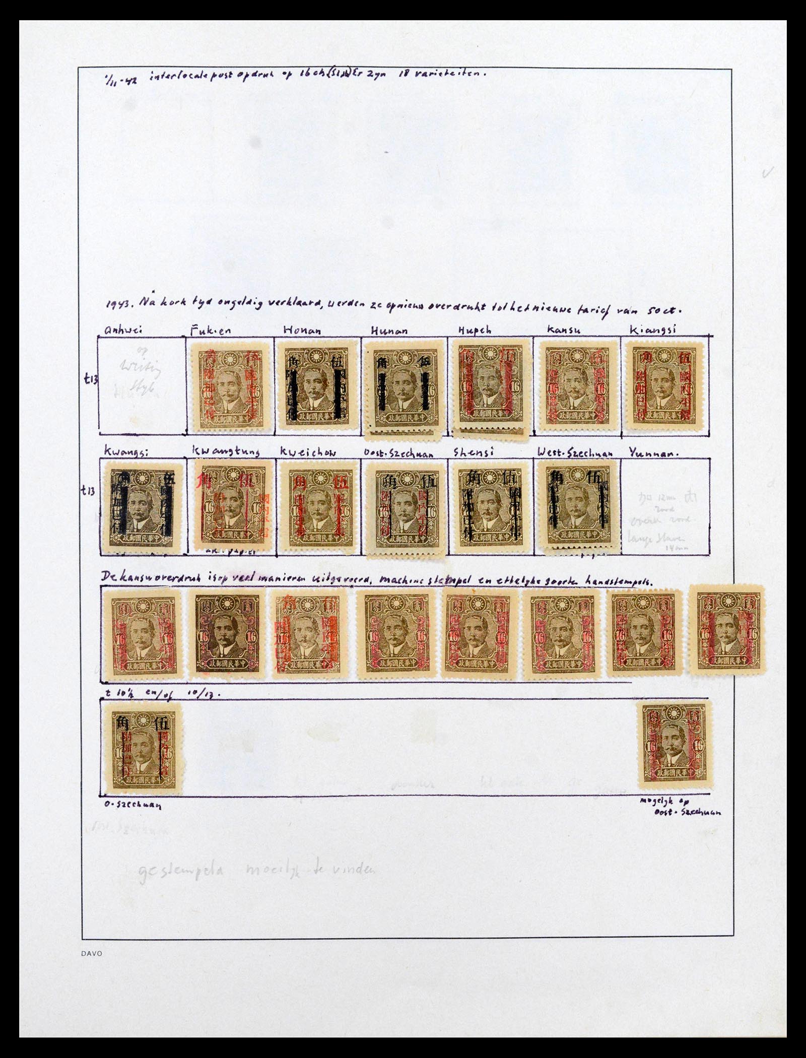 39192 0021 - Postzegelverzameling 39192 China 1904-1949.