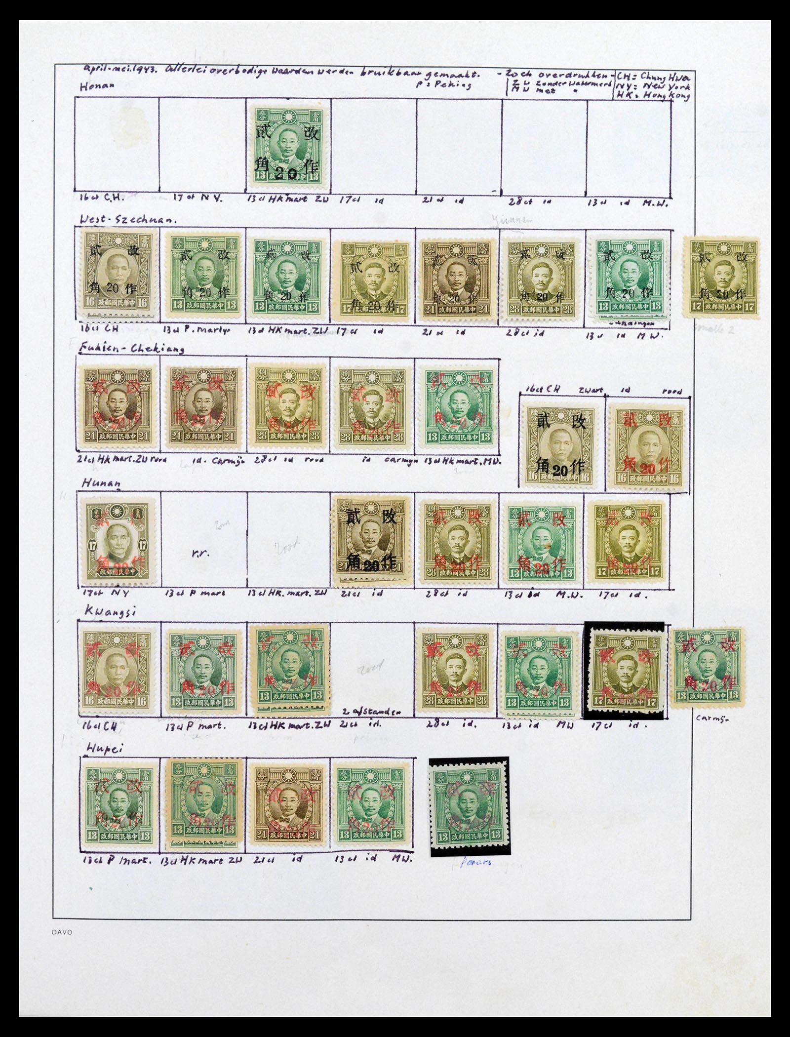 39192 0023 - Postzegelverzameling 39192 China 1904-1949.
