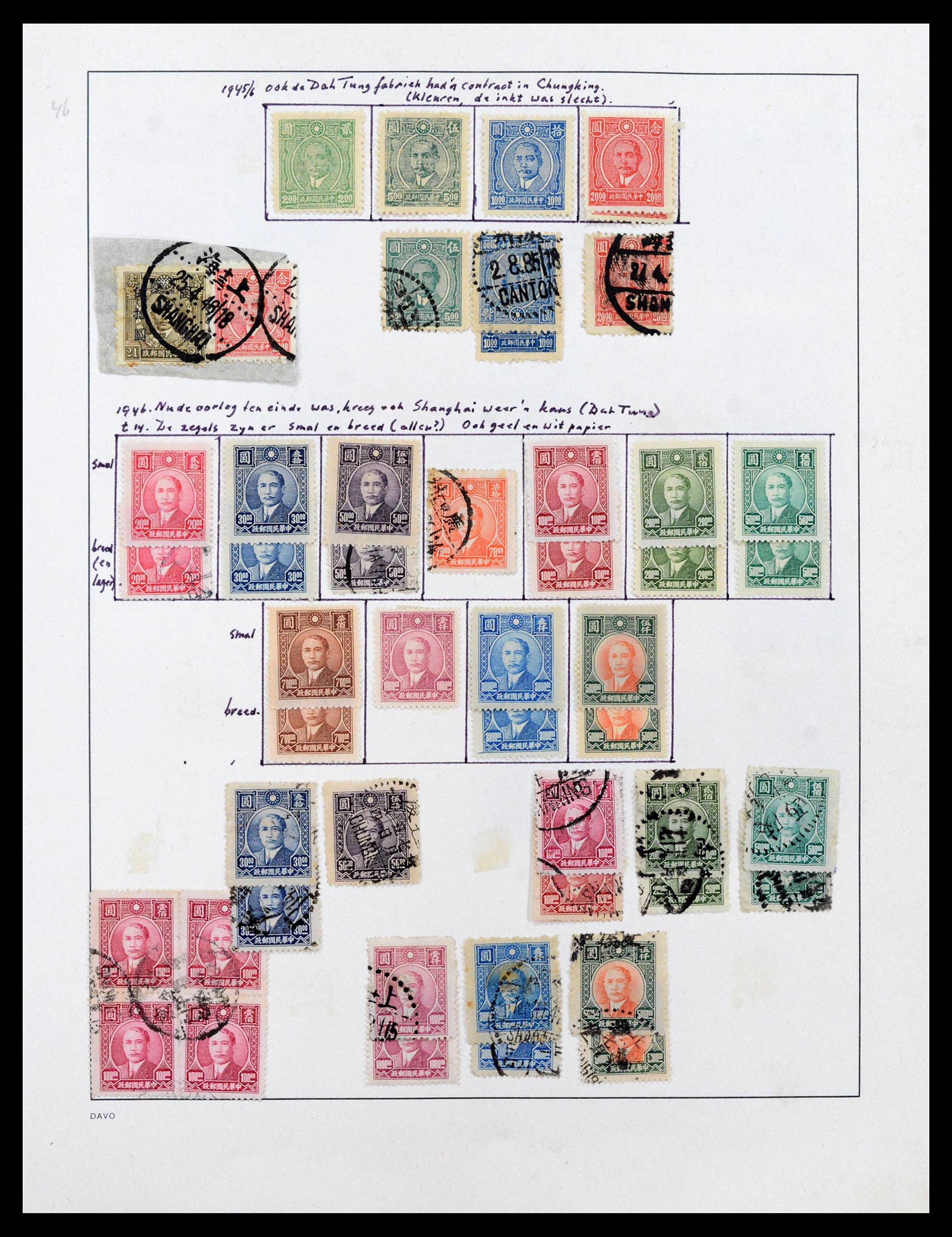 39192 0036 - Postzegelverzameling 39192 China 1904-1949.