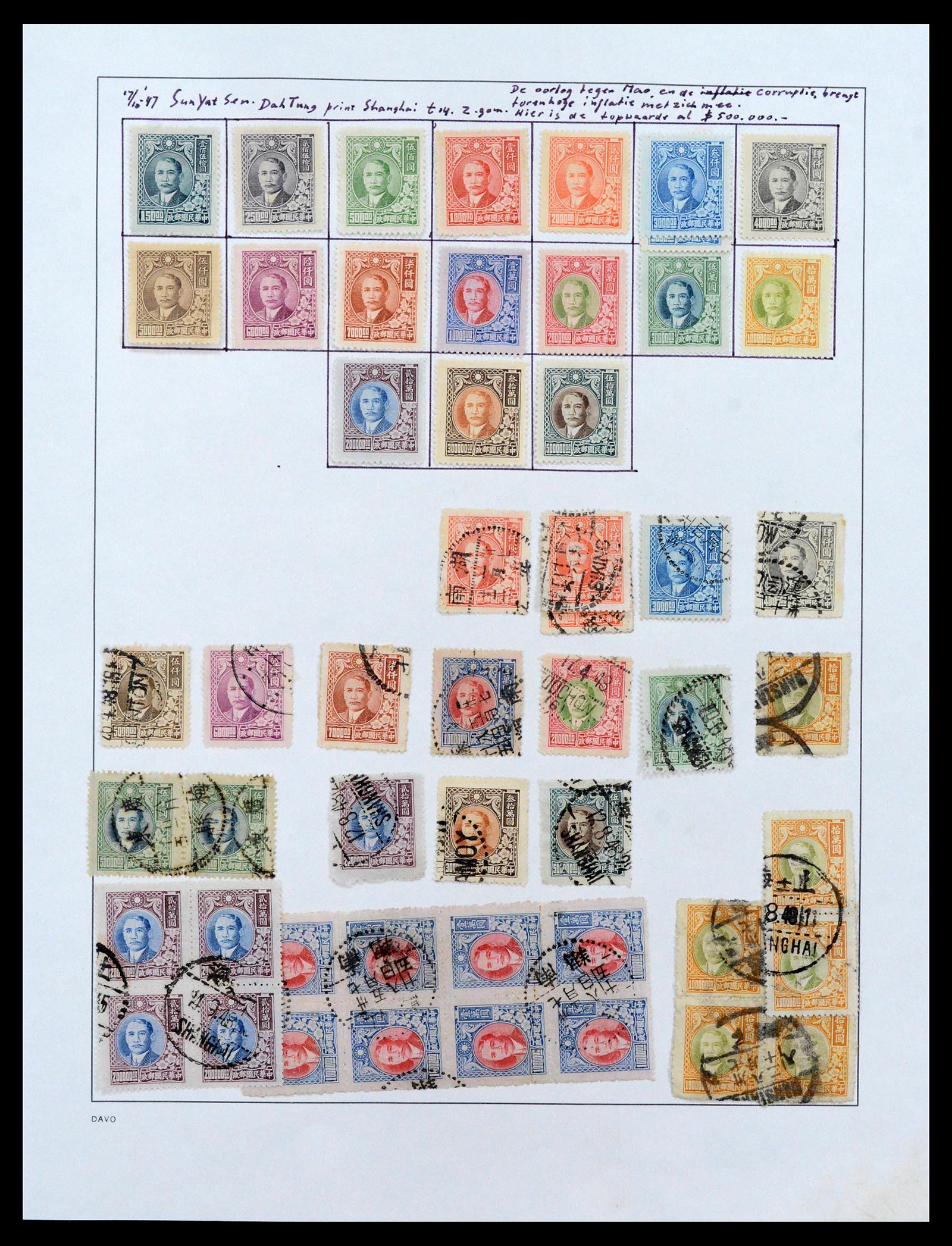 39192 0040 - Postzegelverzameling 39192 China 1904-1949.