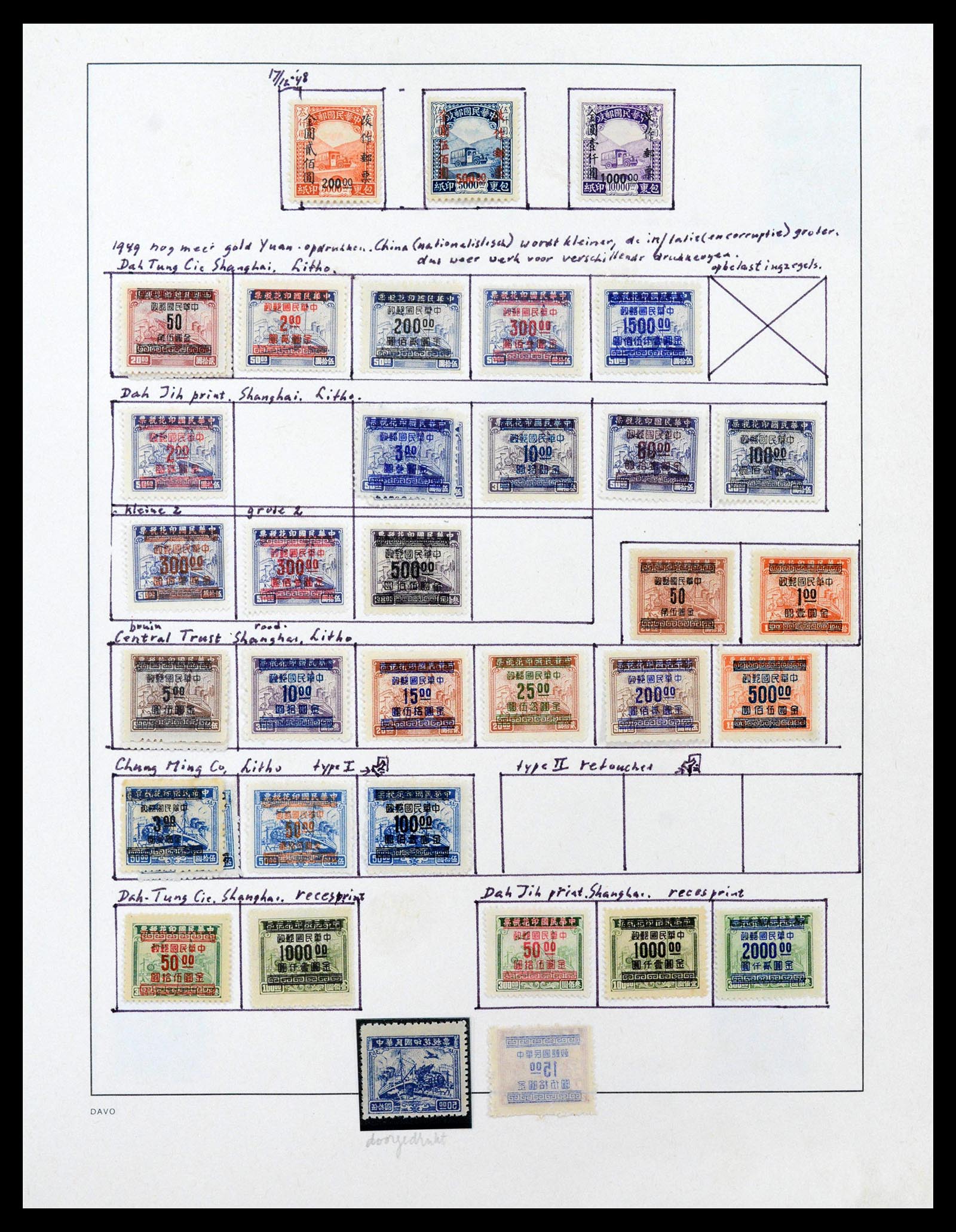 39192 0050 - Postzegelverzameling 39192 China 1904-1949.