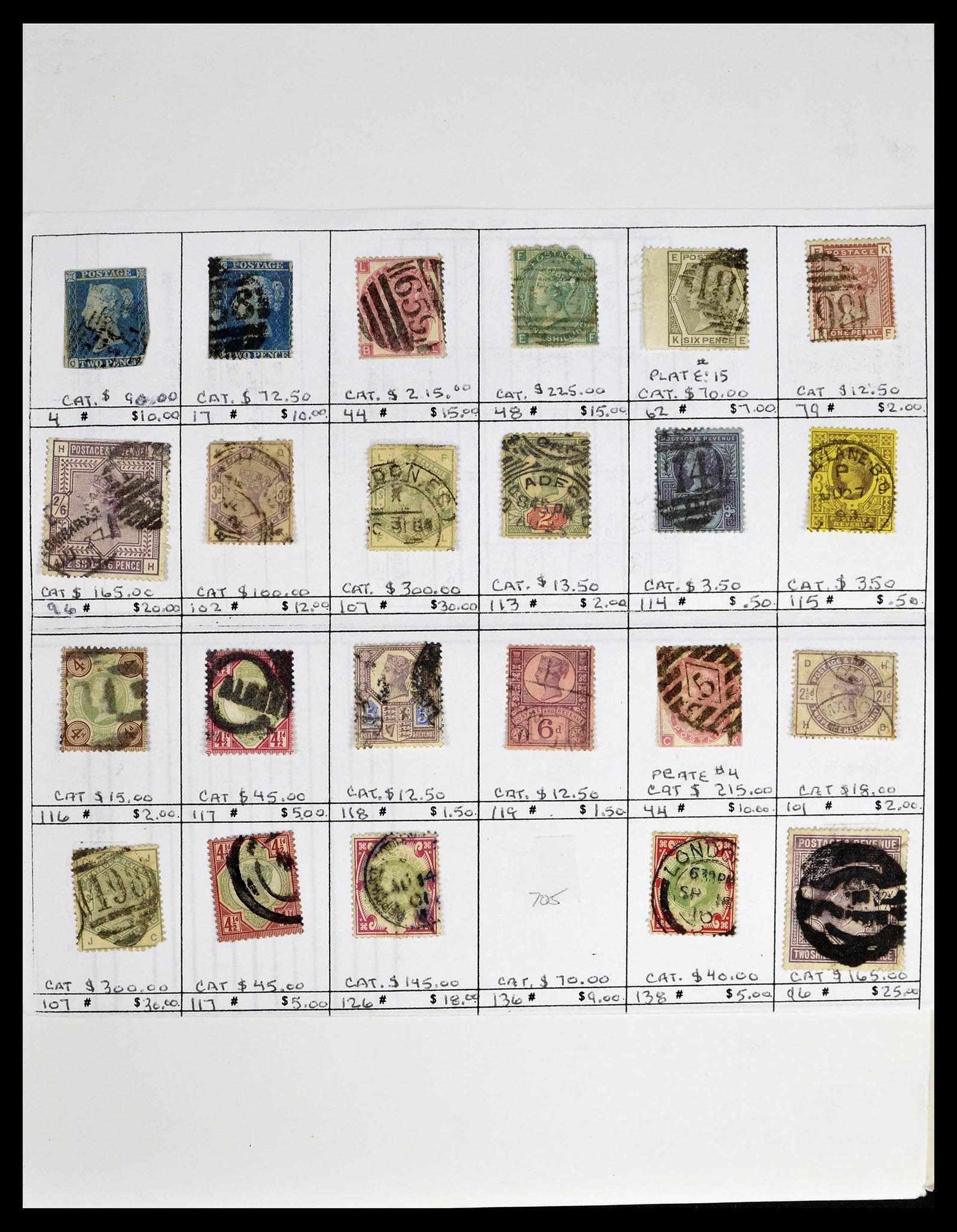 39196 0002 - Postzegelverzameling 39196 Engeland 1844-1955.