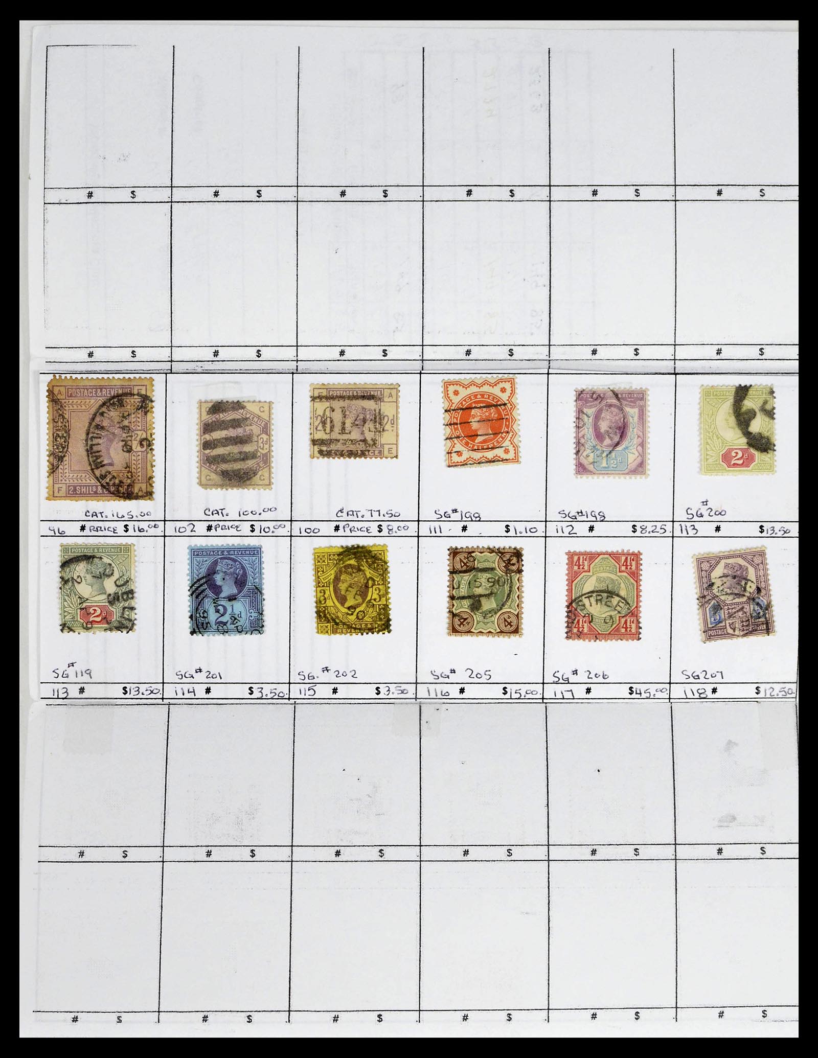 39196 0005 - Postzegelverzameling 39196 Engeland 1844-1955.