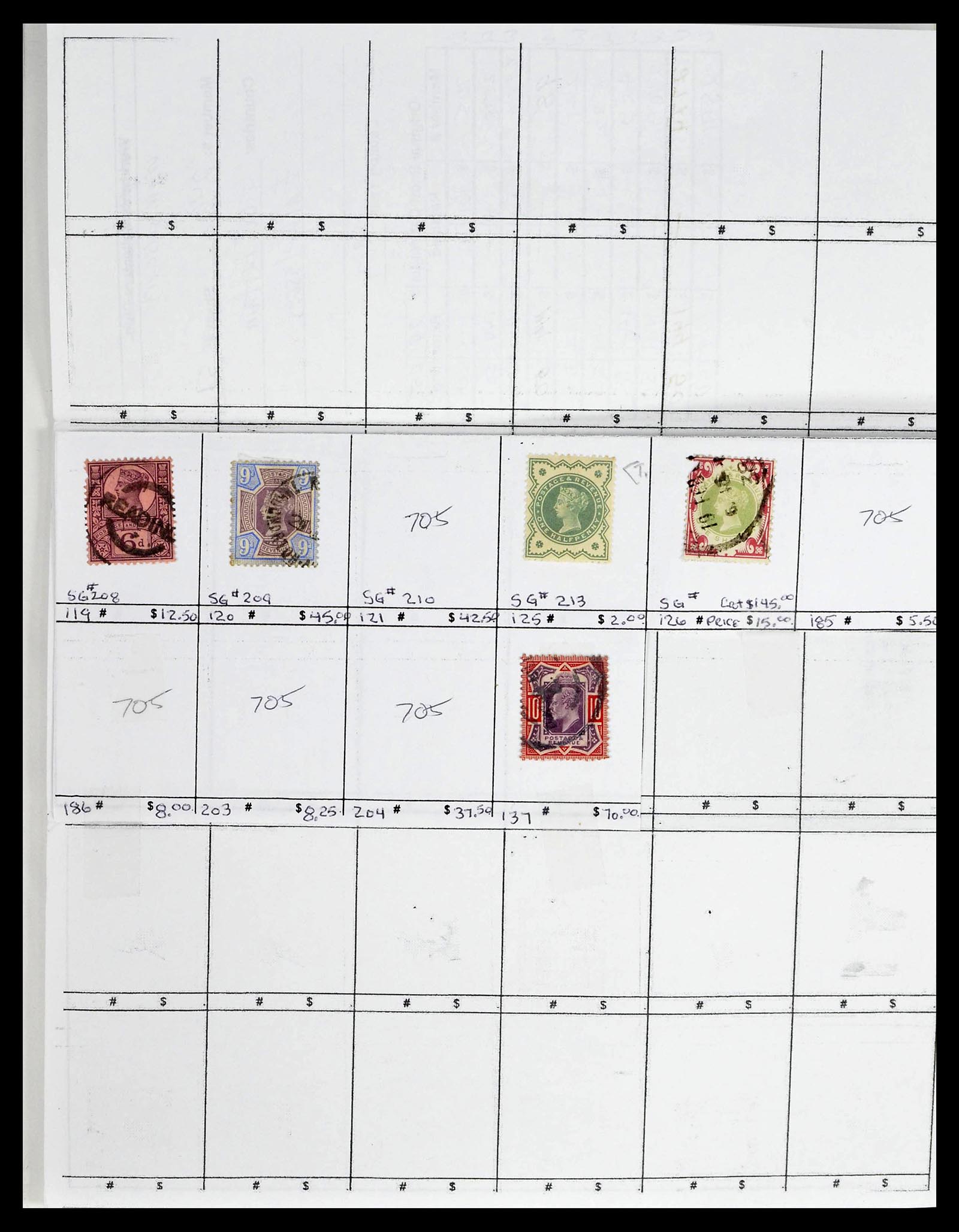 39196 0006 - Postzegelverzameling 39196 Engeland 1844-1955.