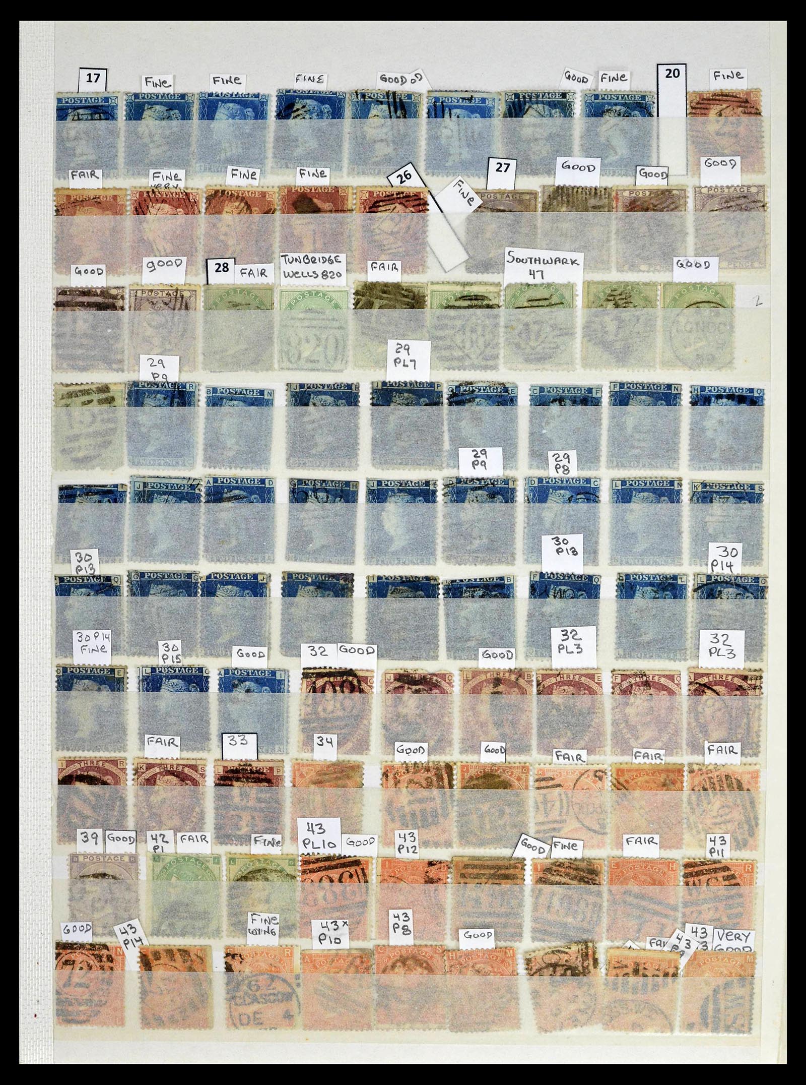 39196 0007 - Postzegelverzameling 39196 Engeland 1844-1955.