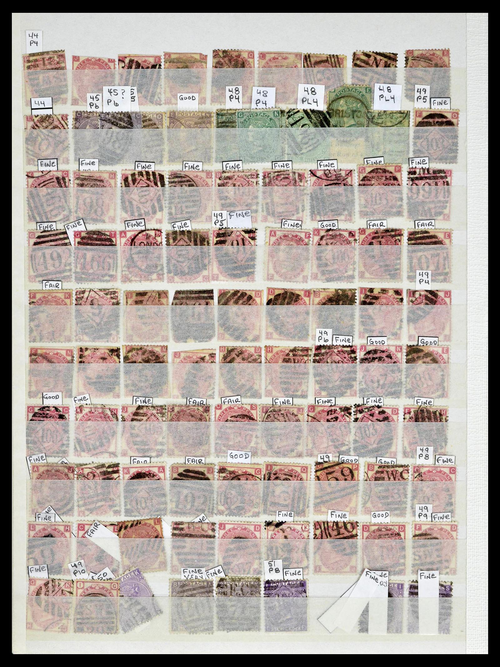 39196 0008 - Postzegelverzameling 39196 Engeland 1844-1955.