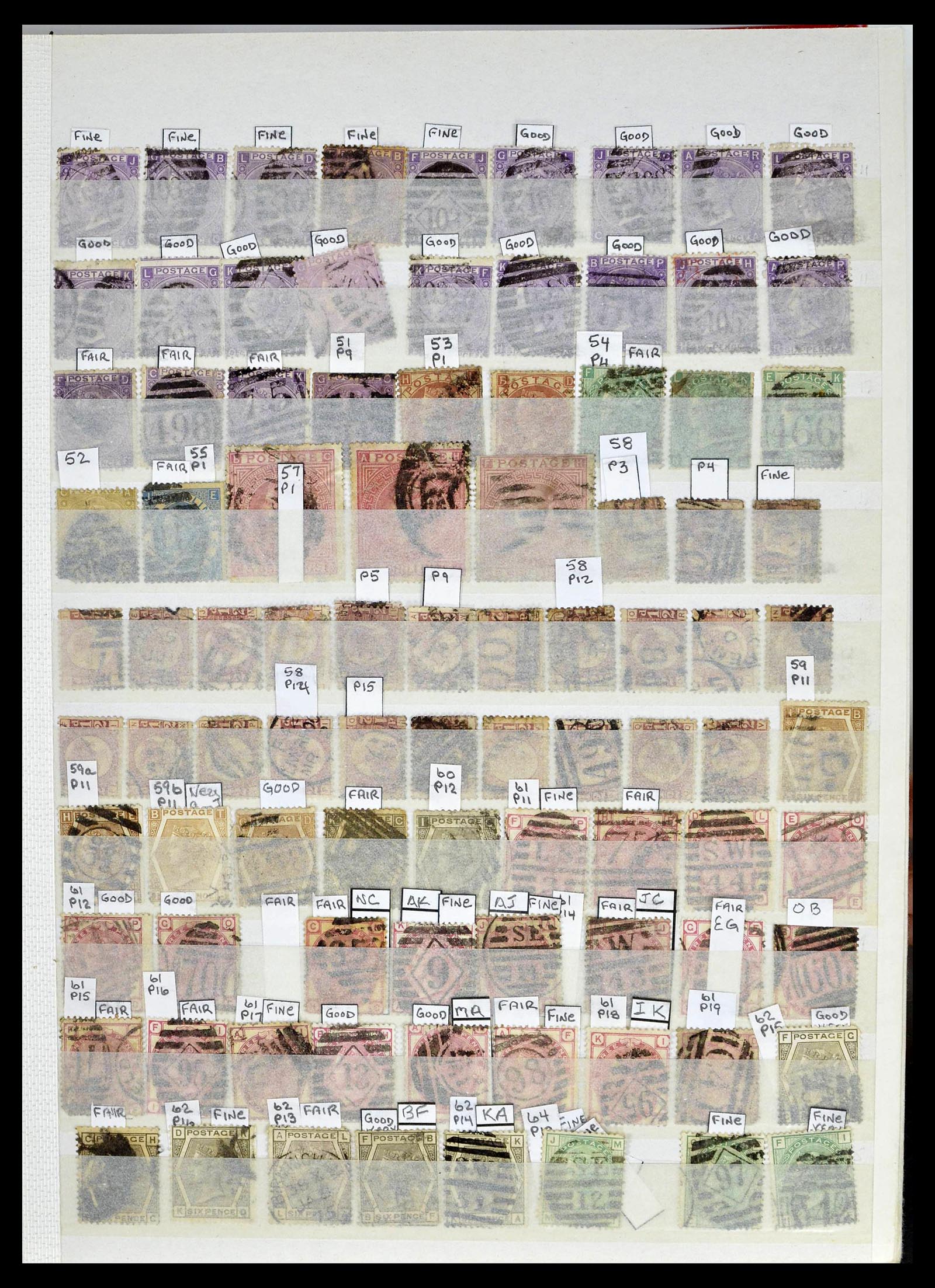 39196 0009 - Postzegelverzameling 39196 Engeland 1844-1955.