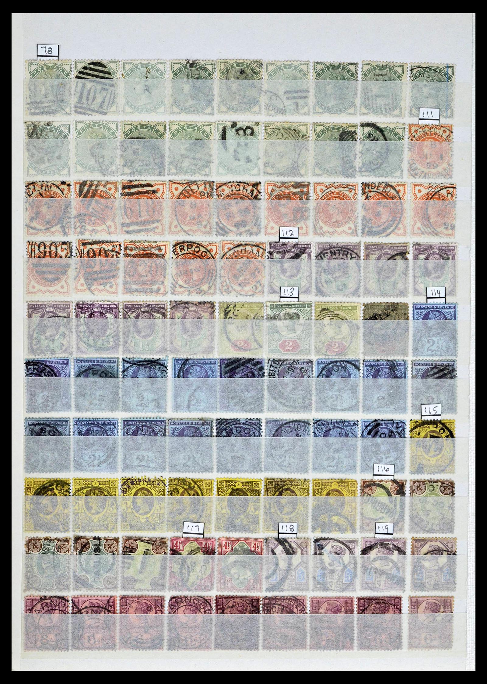 39196 0016 - Postzegelverzameling 39196 Engeland 1844-1955.