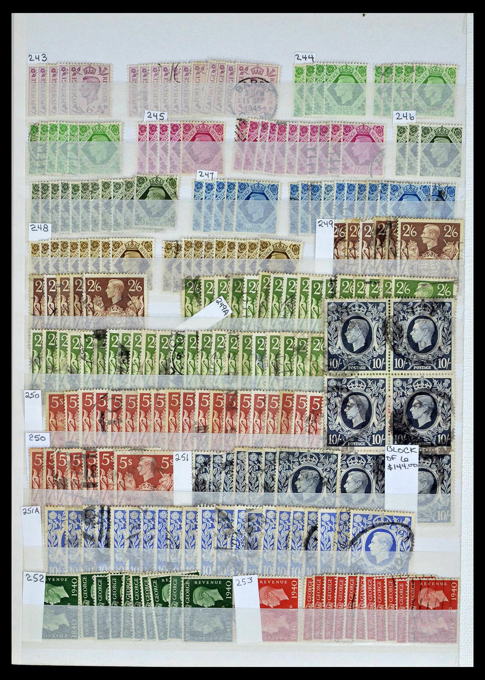 39196 0029 - Postzegelverzameling 39196 Engeland 1844-1955.