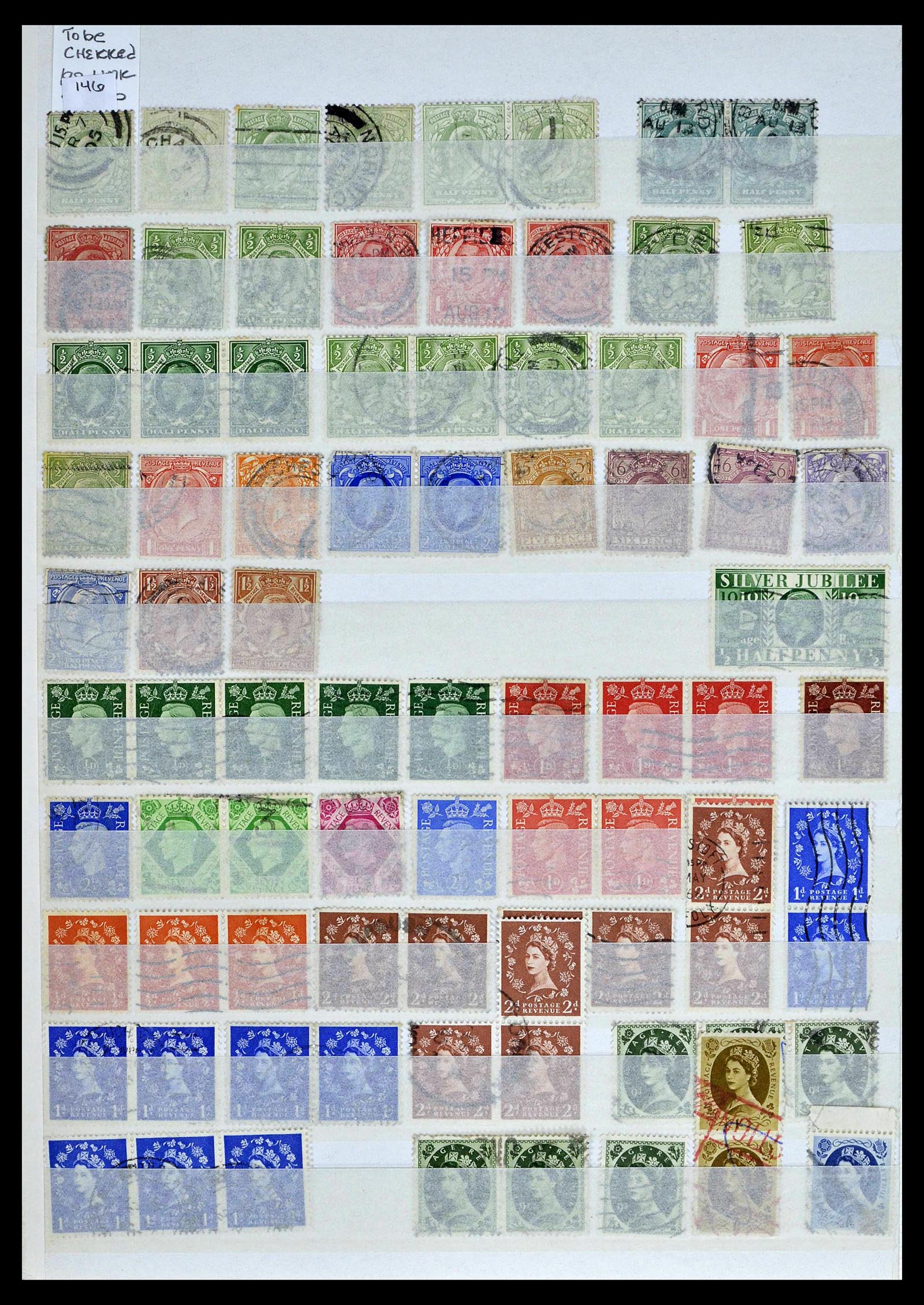 39196 0051 - Stamp collection 39196 Great Britain 1844-1955.