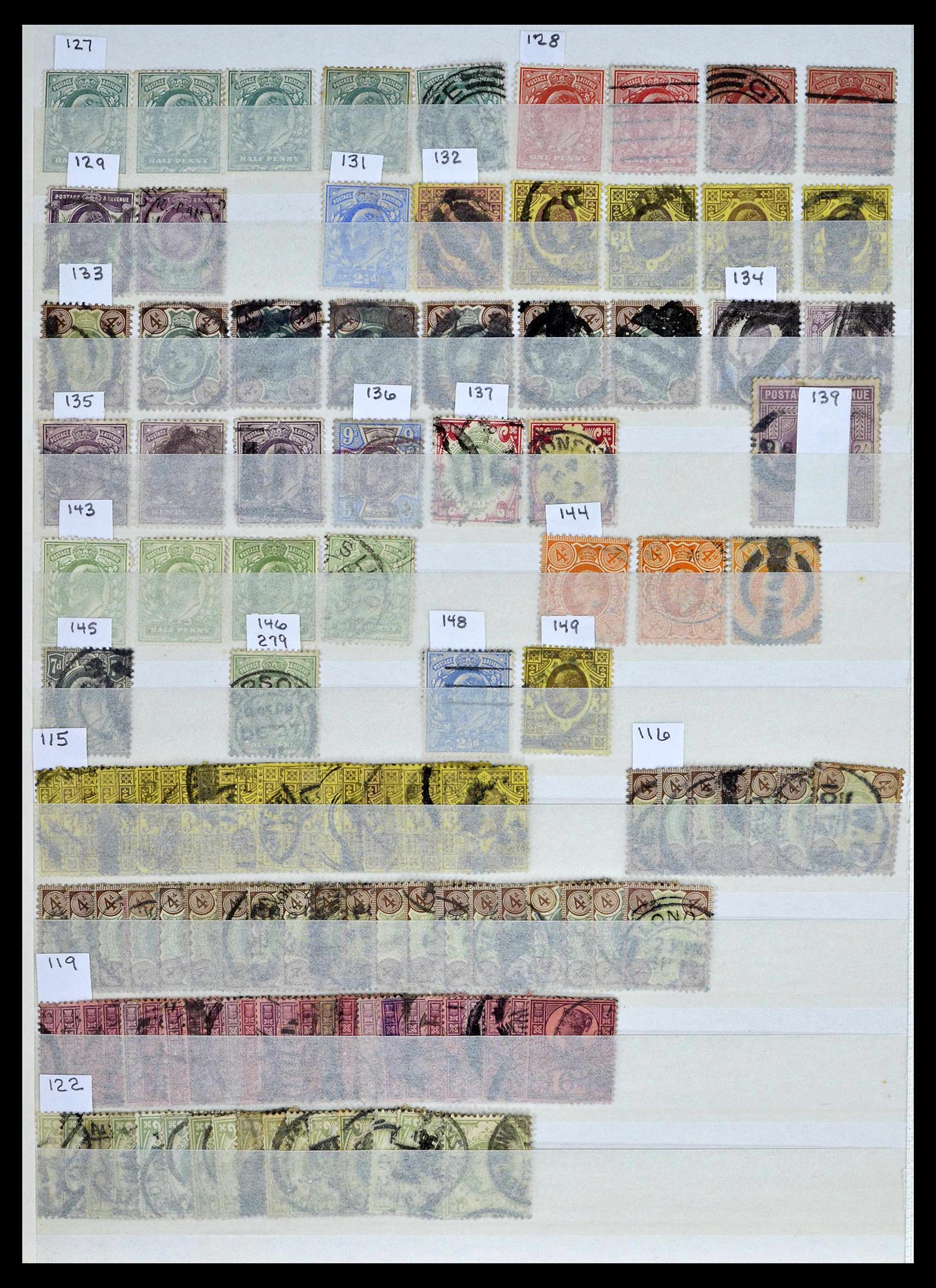 39196 0055 - Postzegelverzameling 39196 Engeland 1844-1955.