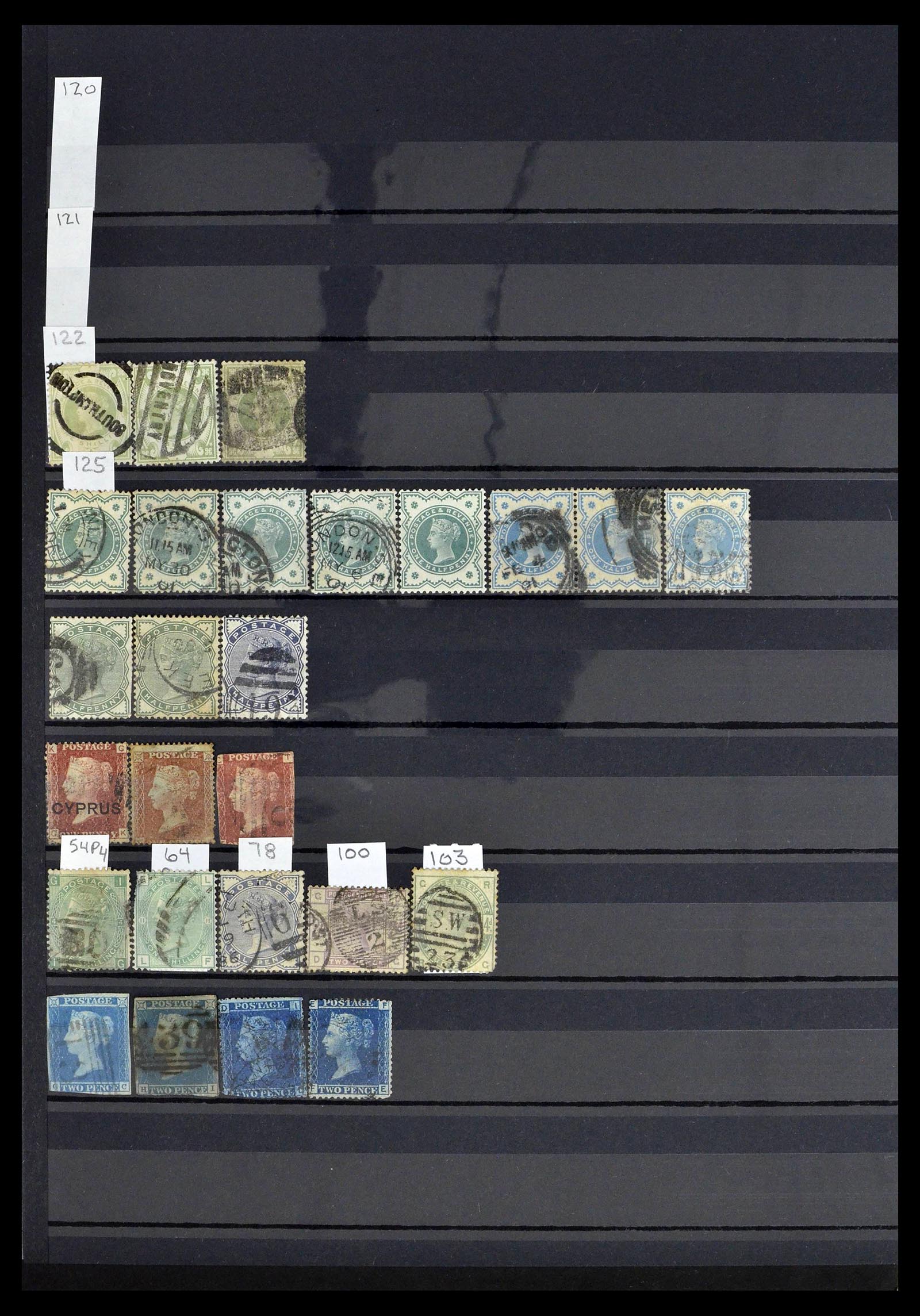 39196 0082 - Postzegelverzameling 39196 Engeland 1844-1955.
