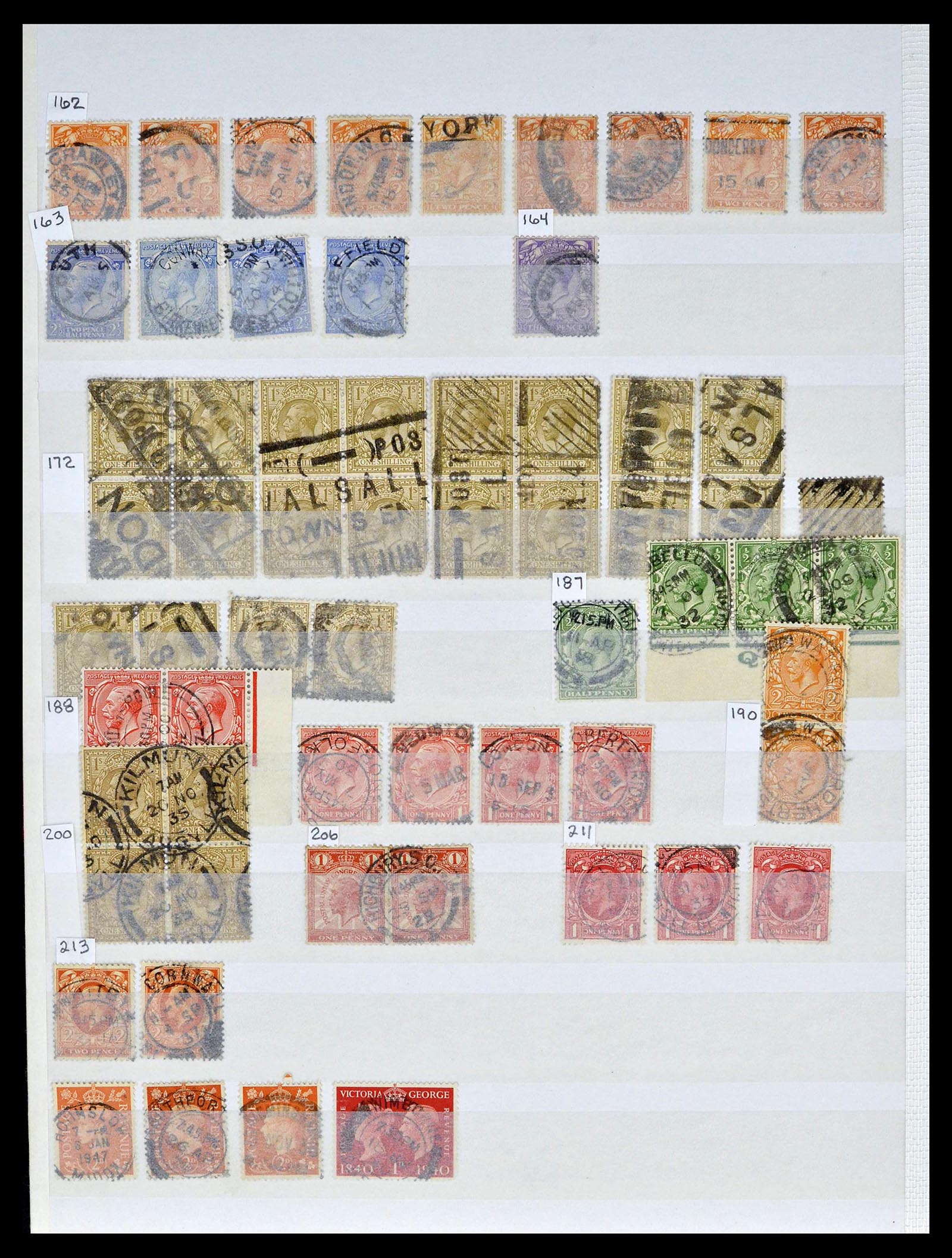 39196 0108 - Postzegelverzameling 39196 Engeland 1844-1955.