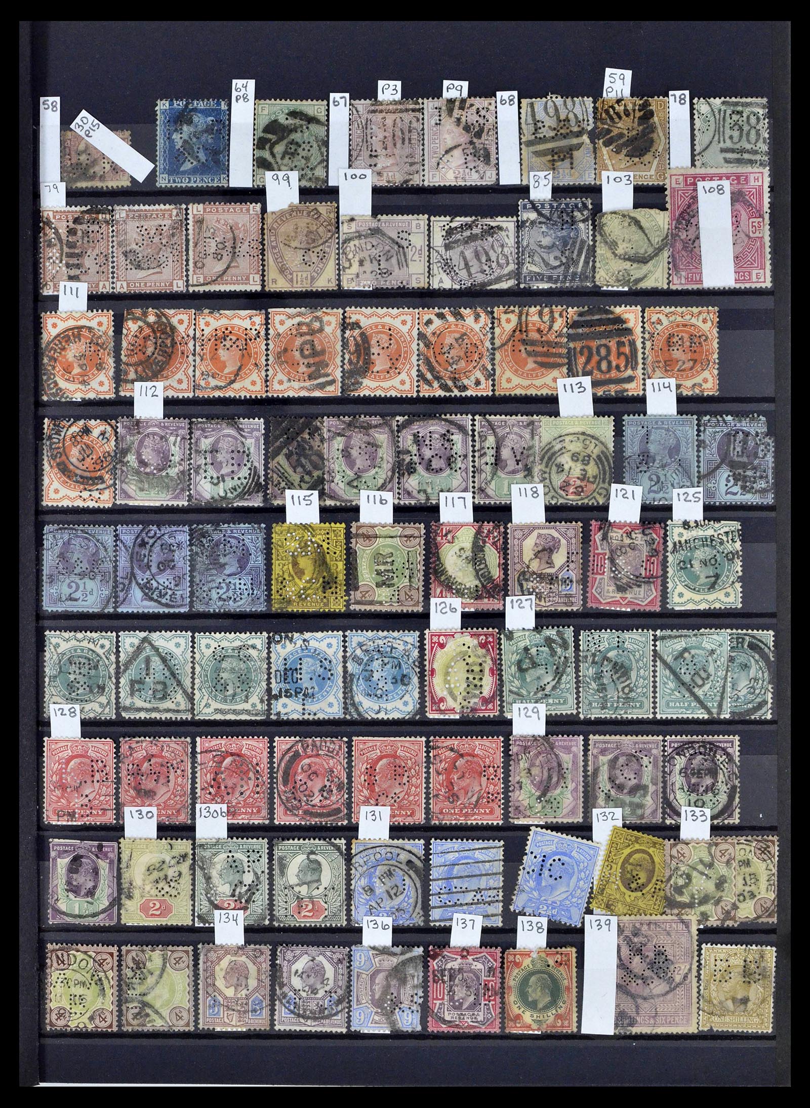 39196 0110 - Postzegelverzameling 39196 Engeland 1844-1955.